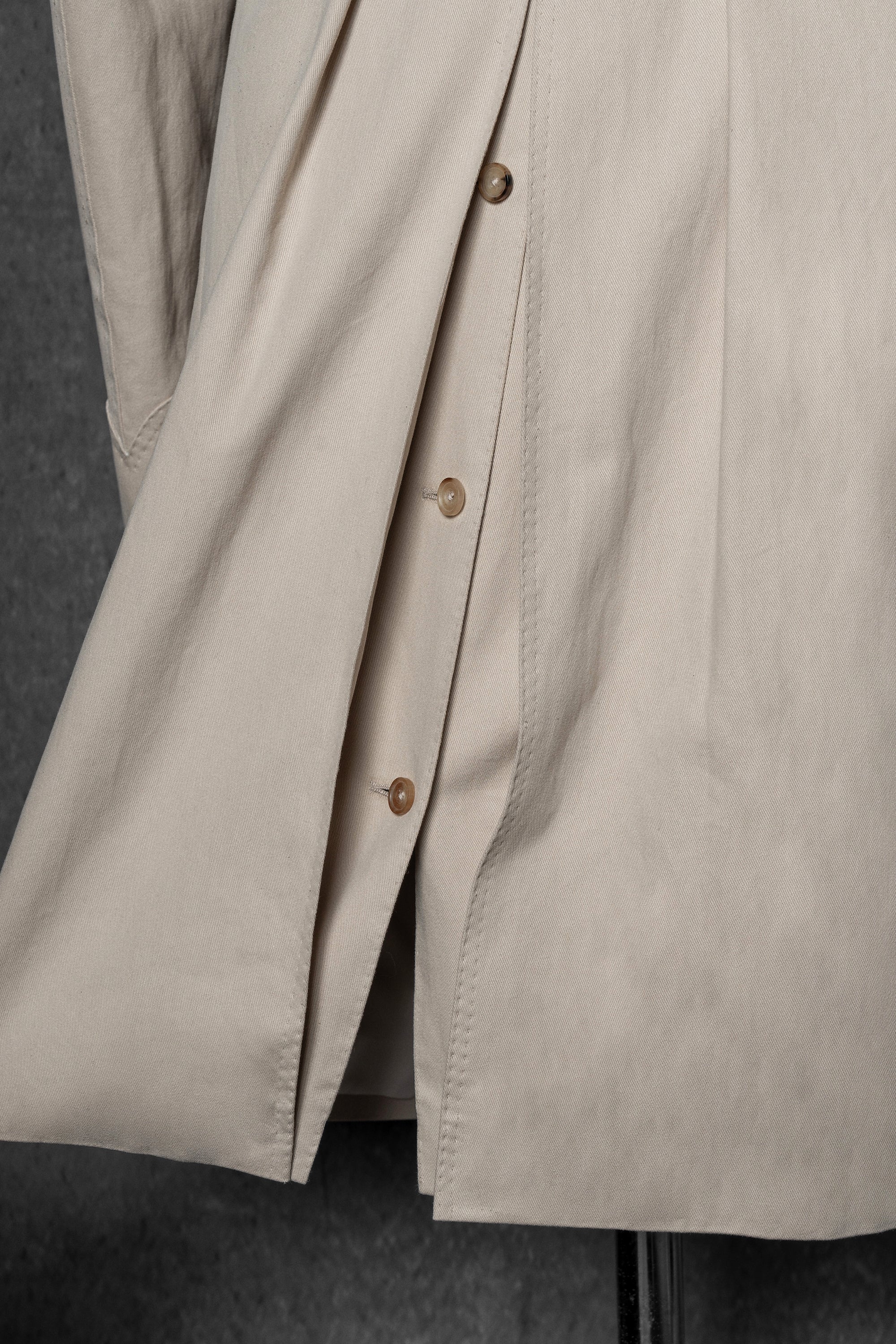 Stone Cotton Raincoat