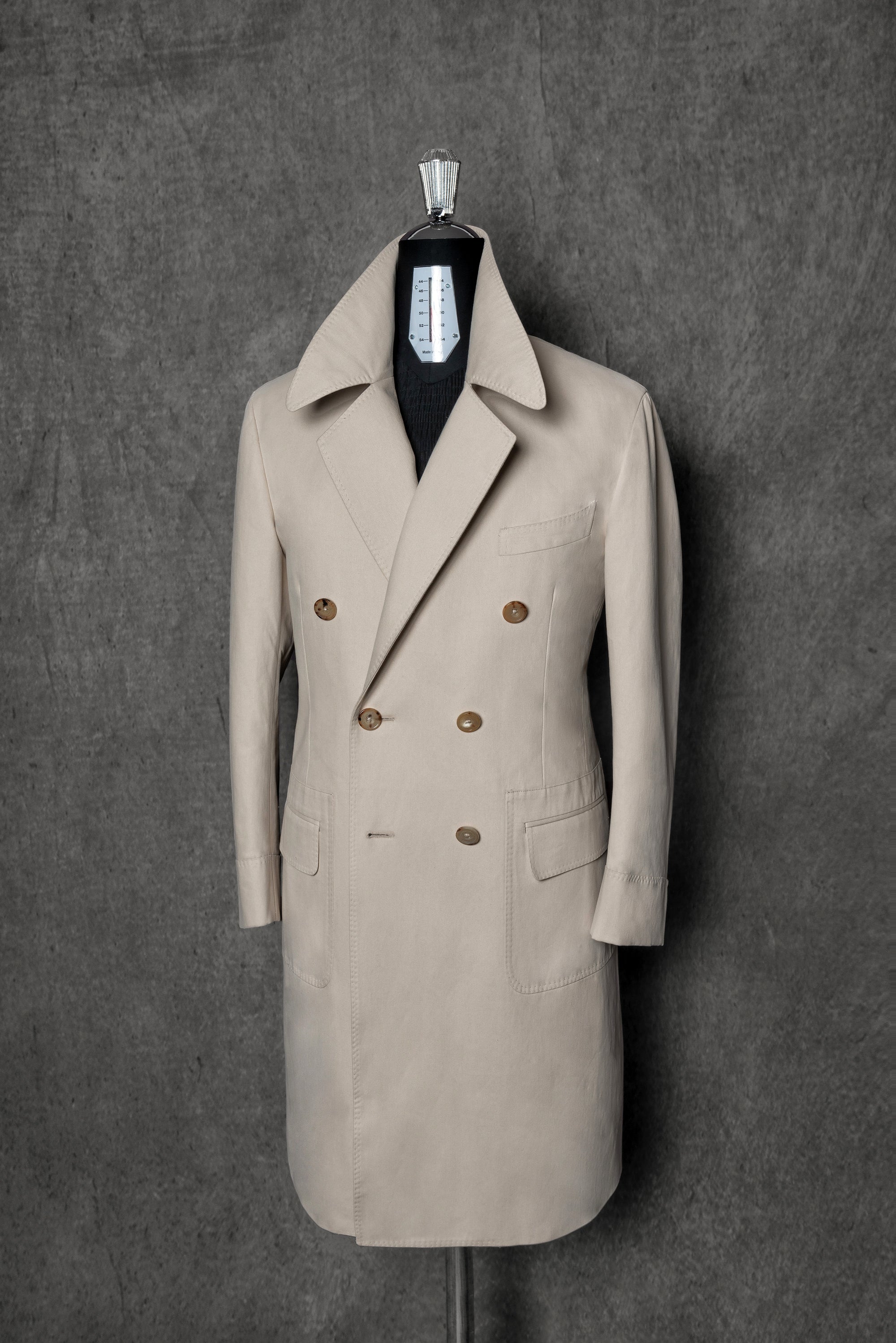 Stone Cotton Raincoat