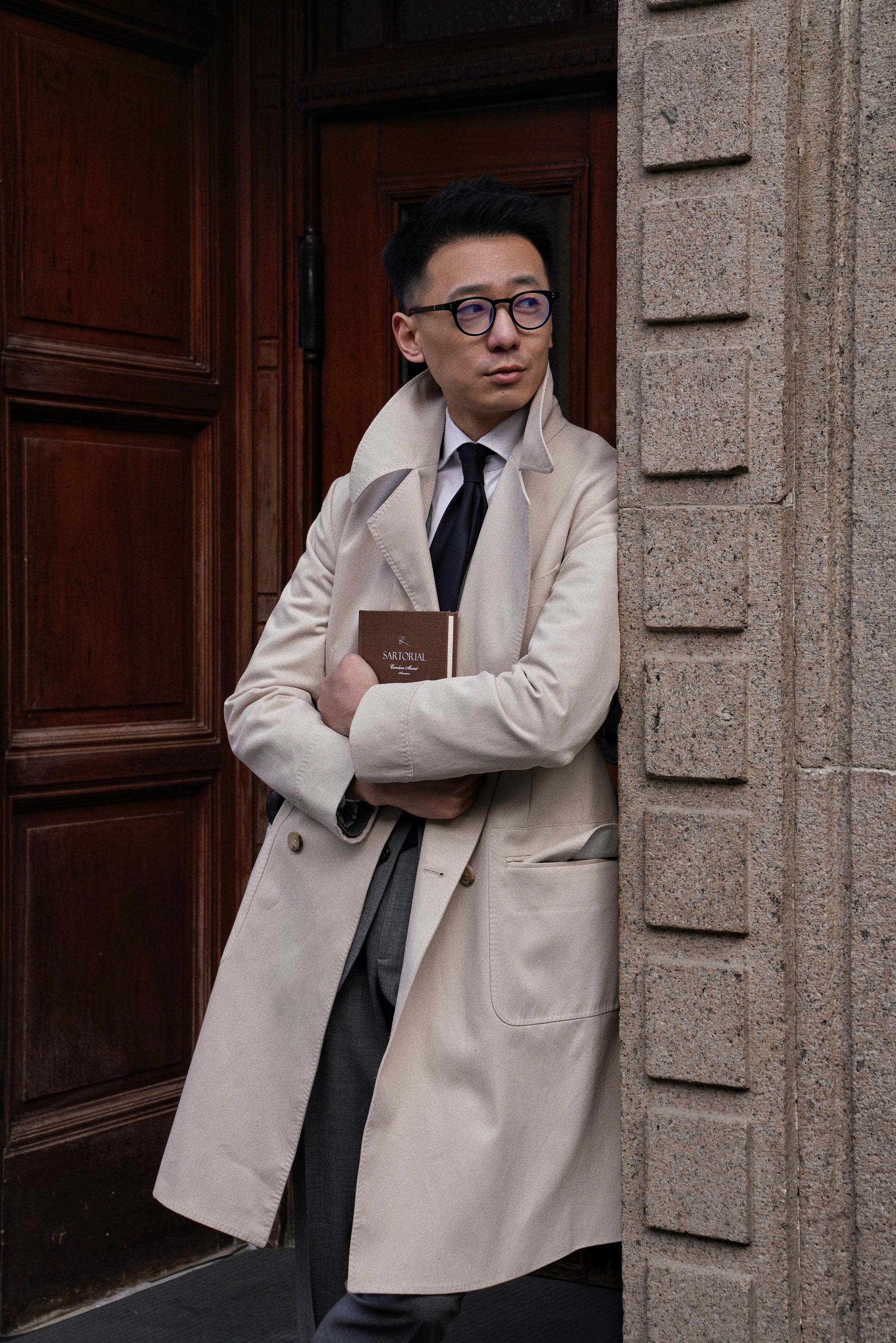 Stone Cotton Raincoat