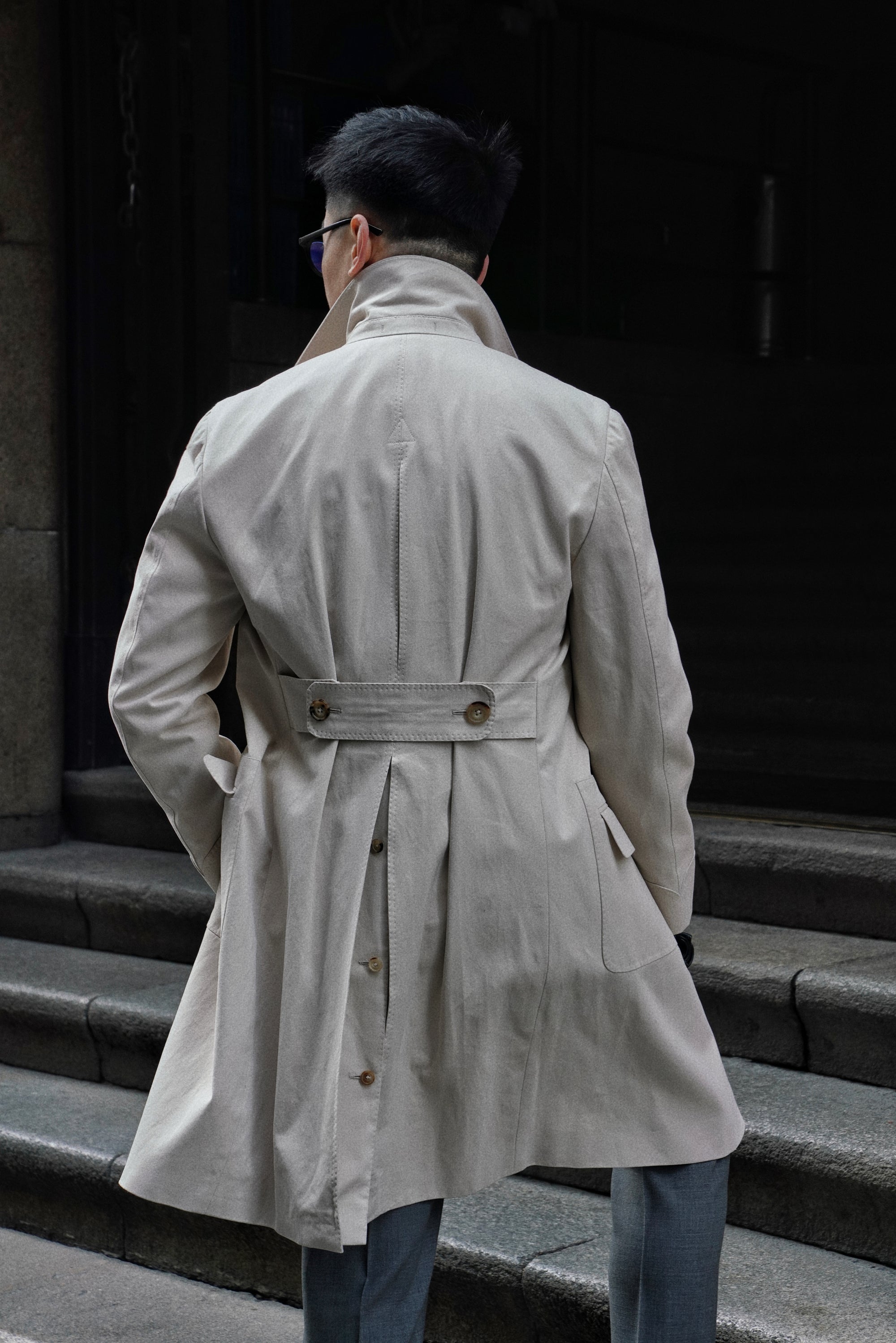 Stone Cotton Raincoat