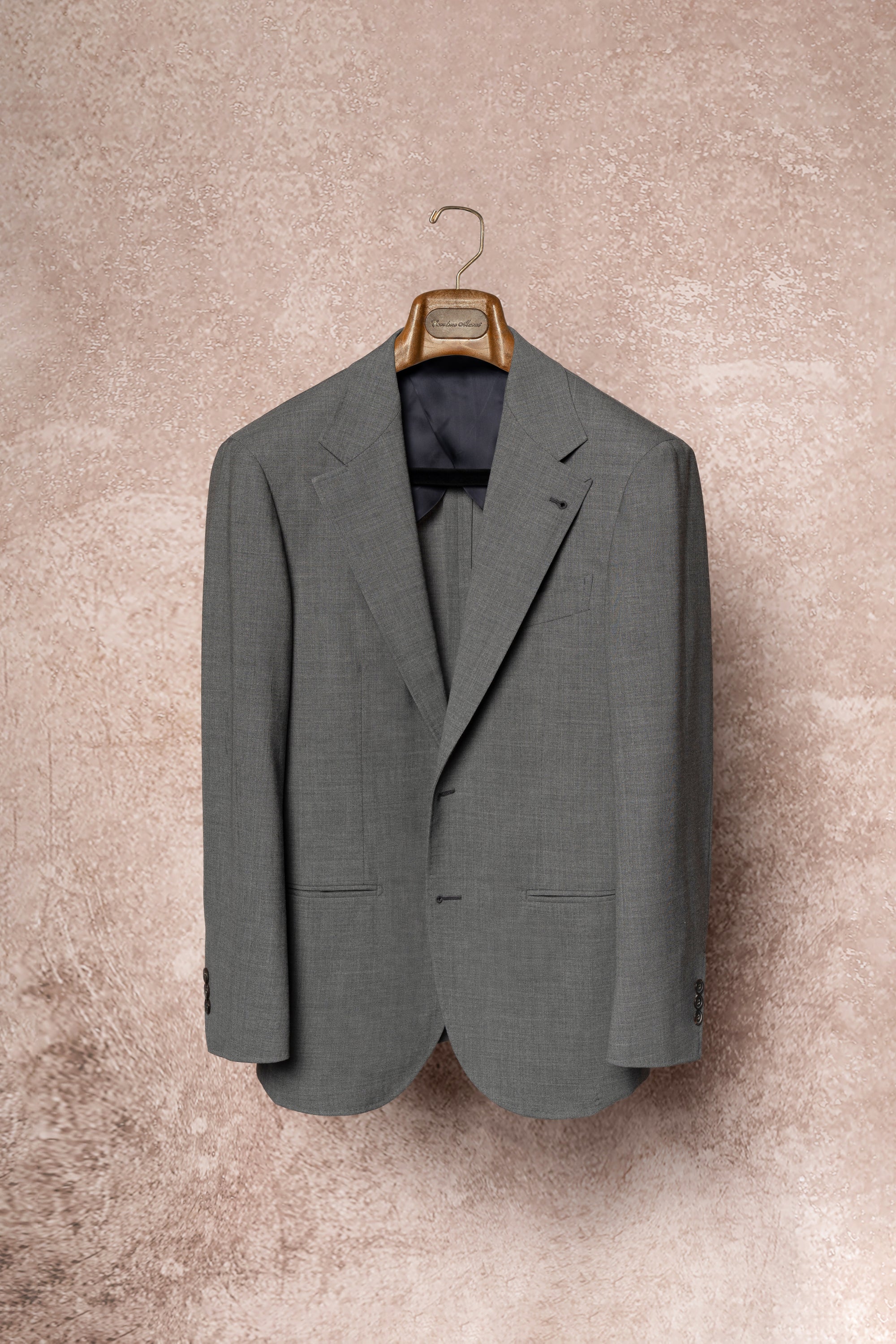 Mid Grey High Twist Wool Suit #114