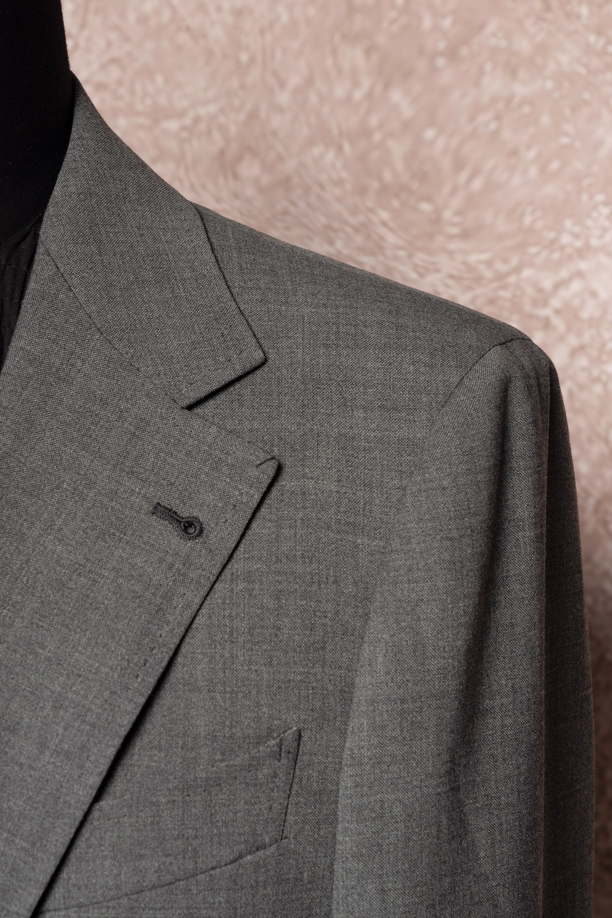 Mid Grey High Twist Wool Suit #114