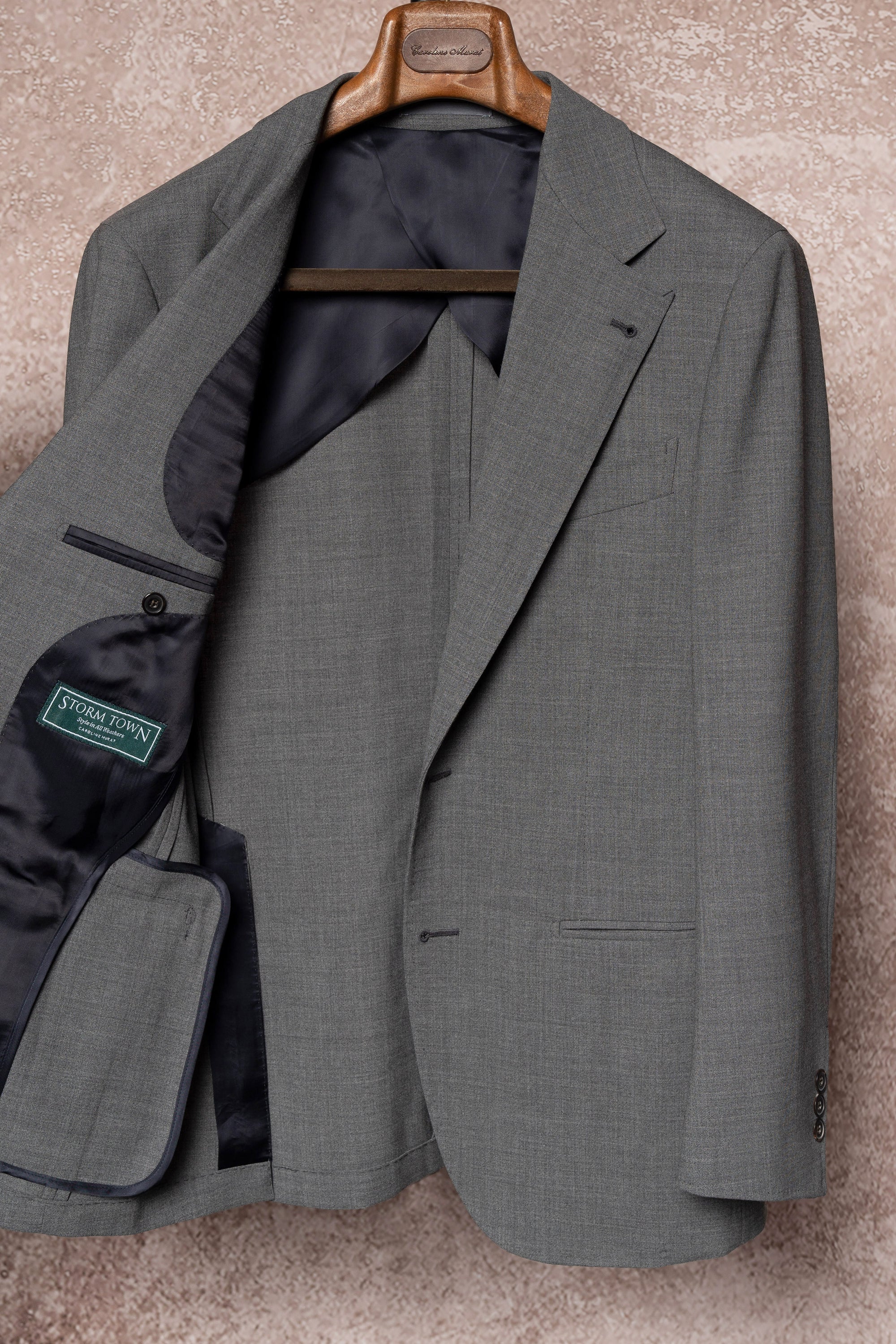 Mid Grey High Twist Wool Suit #114