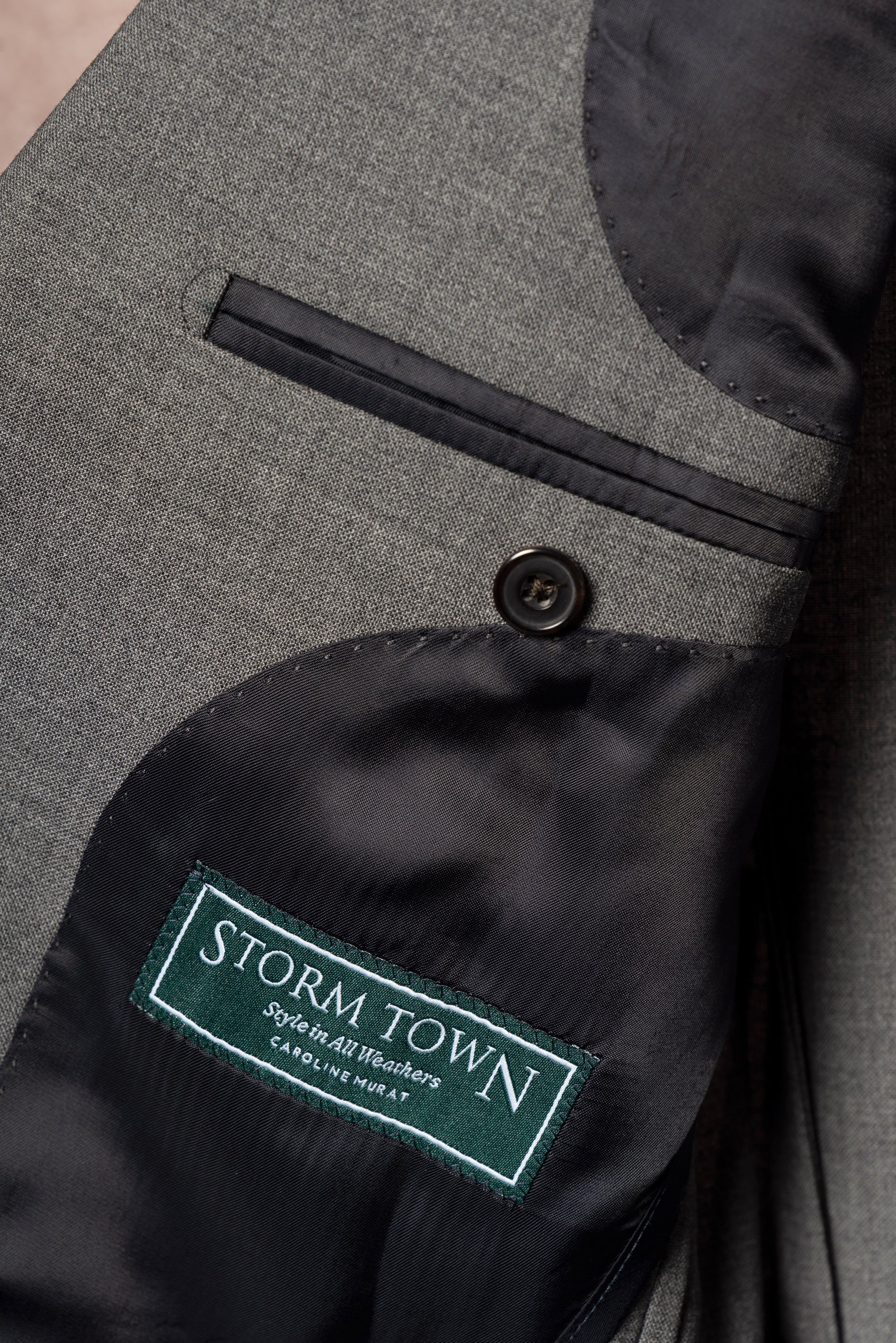 Mid Grey High Twist Wool Suit #114