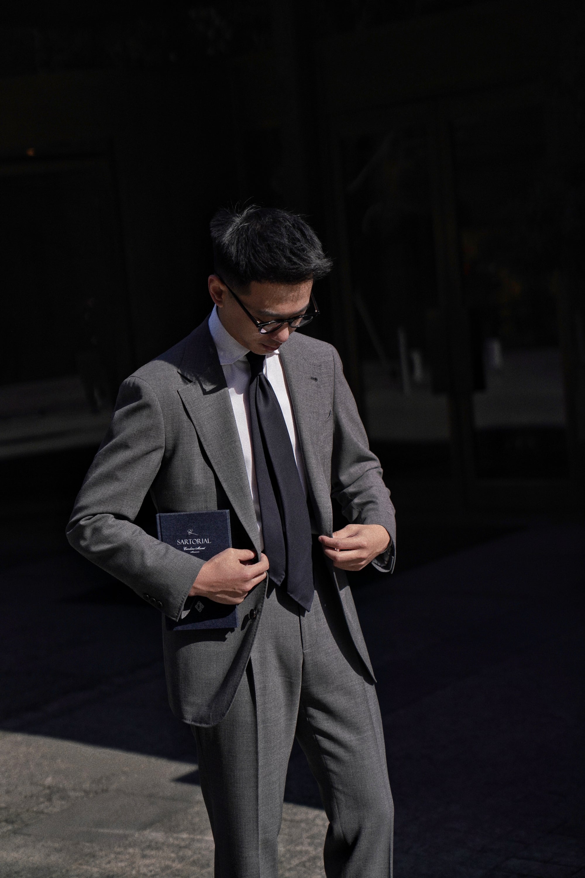 Mid Grey High Twist Wool Suit #114