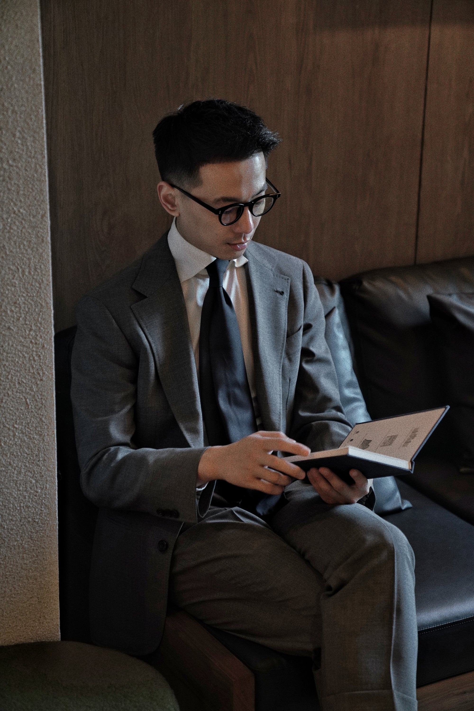 Mid Grey High Twist Wool Suit #114
