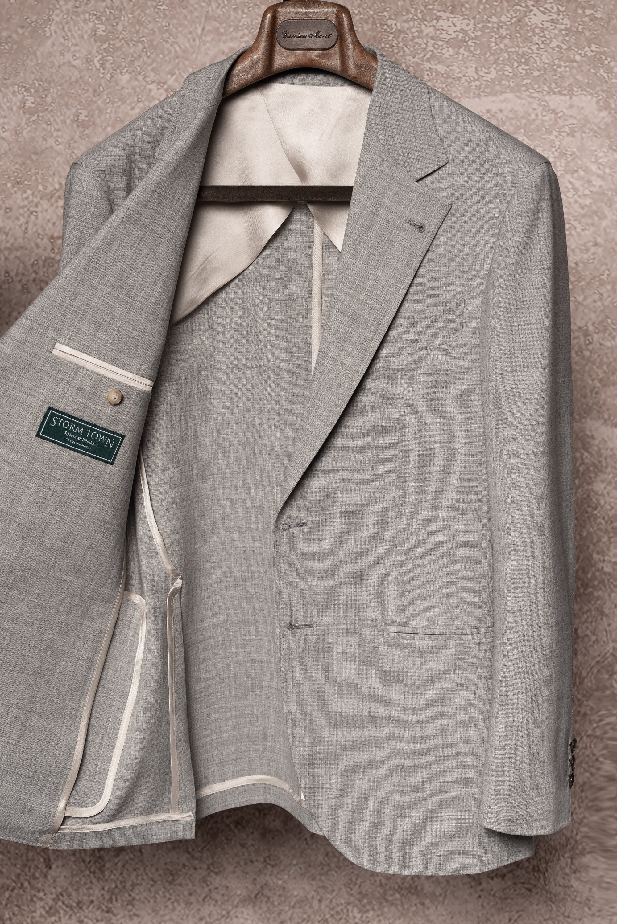 Grey High Twist Wool Suit #143