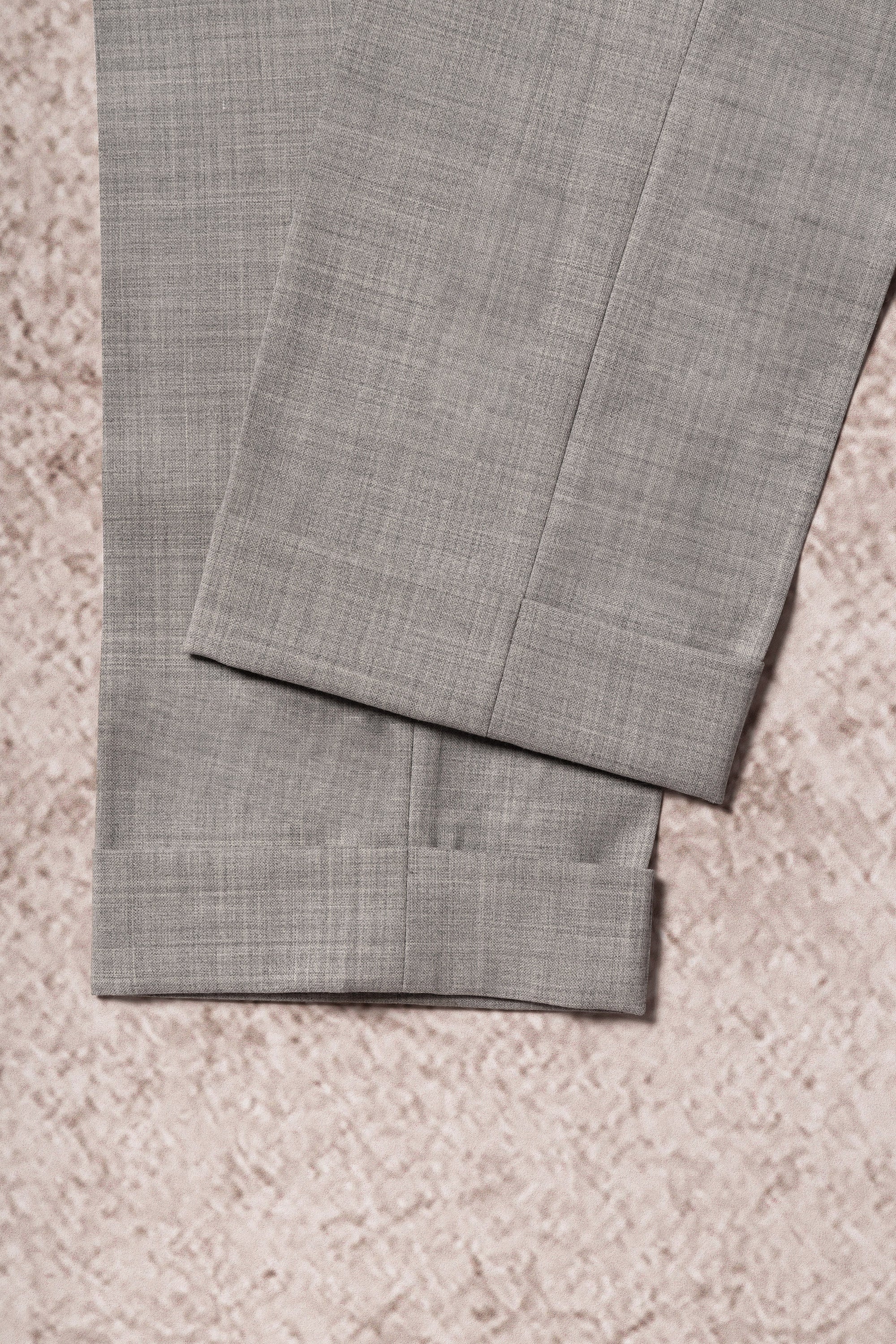 Light Grey High Twist Wool Trousers #143