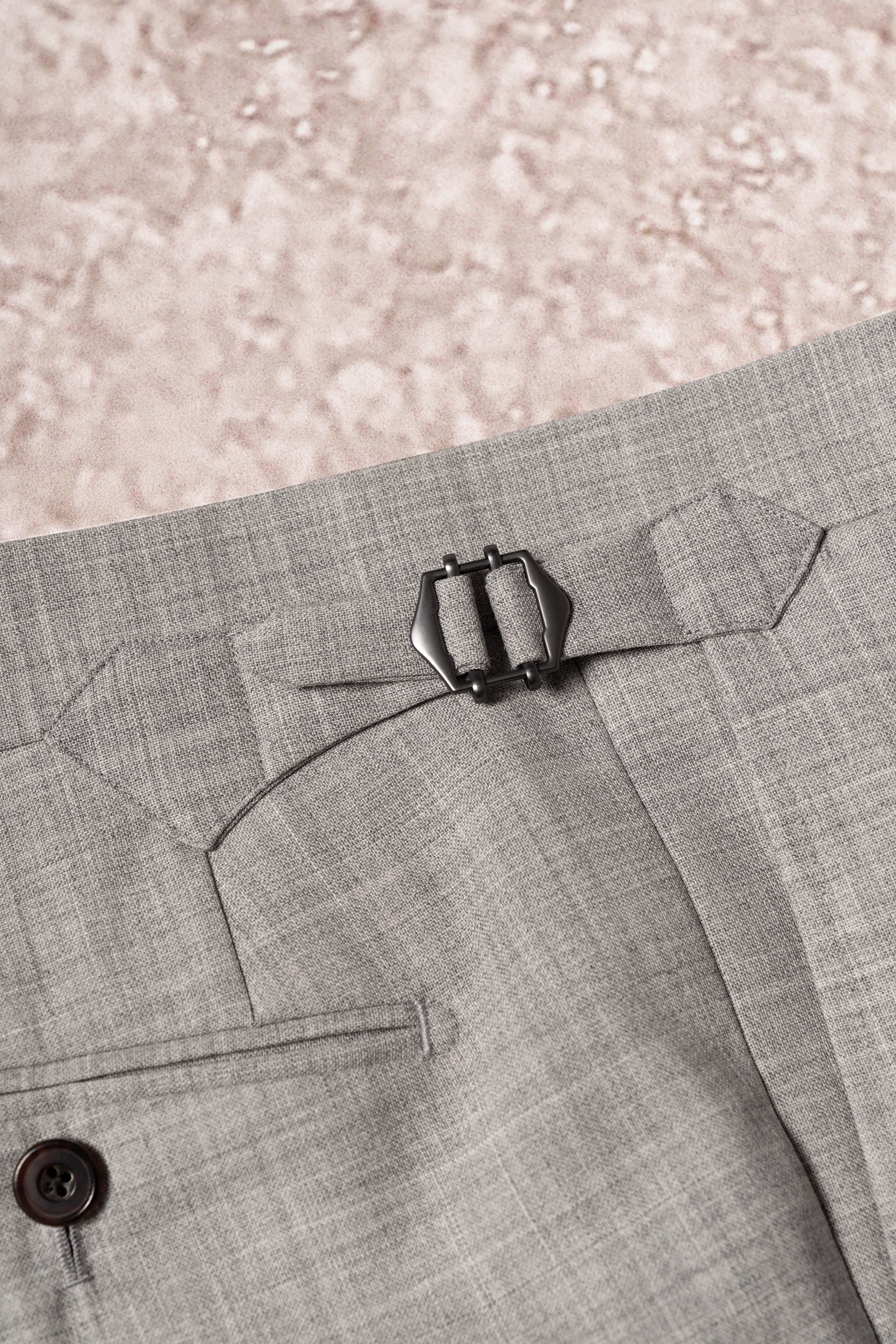 Light Grey High Twist Wool Trousers #143