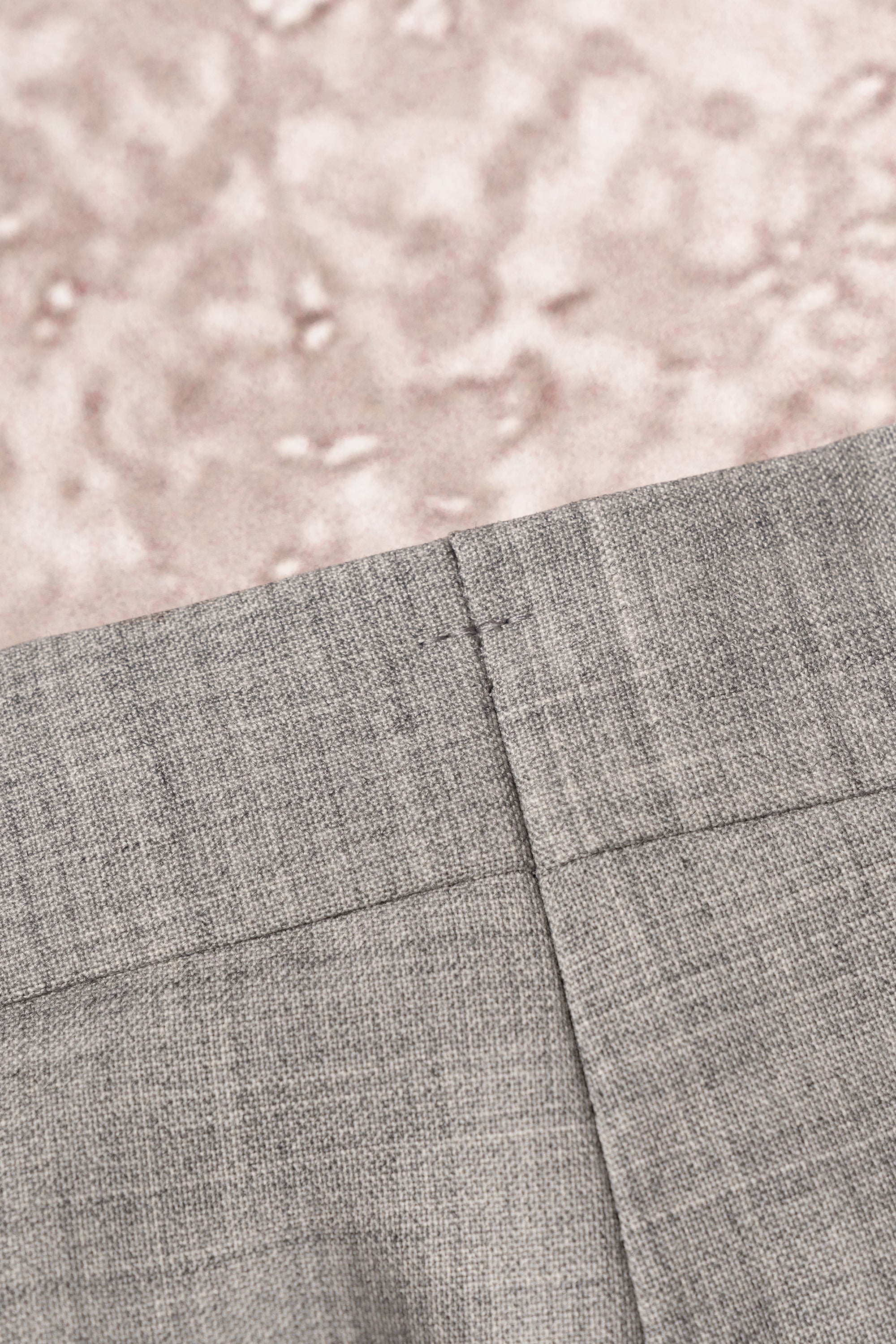 Light Grey High Twist Wool Trousers #143