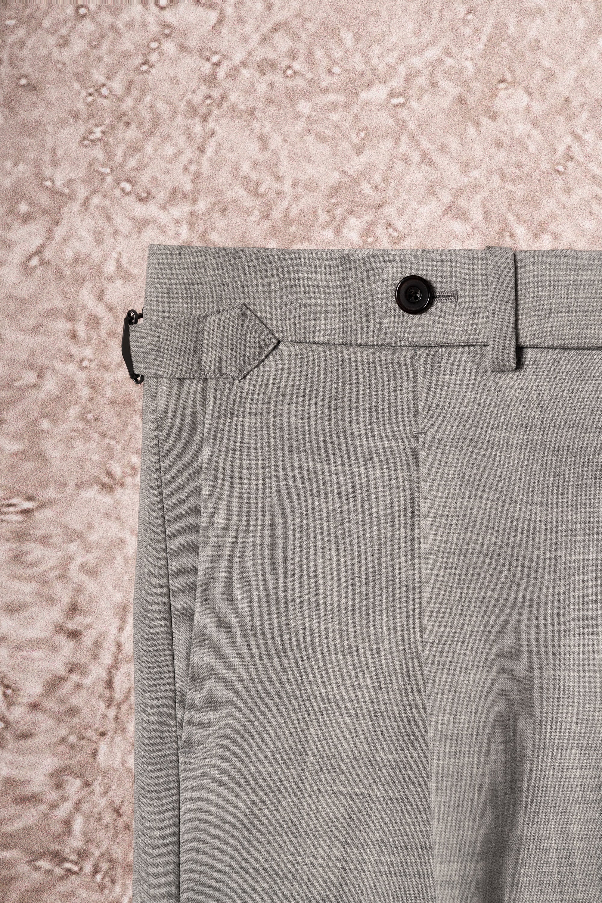 Light Grey High Twist Wool Trousers #143
