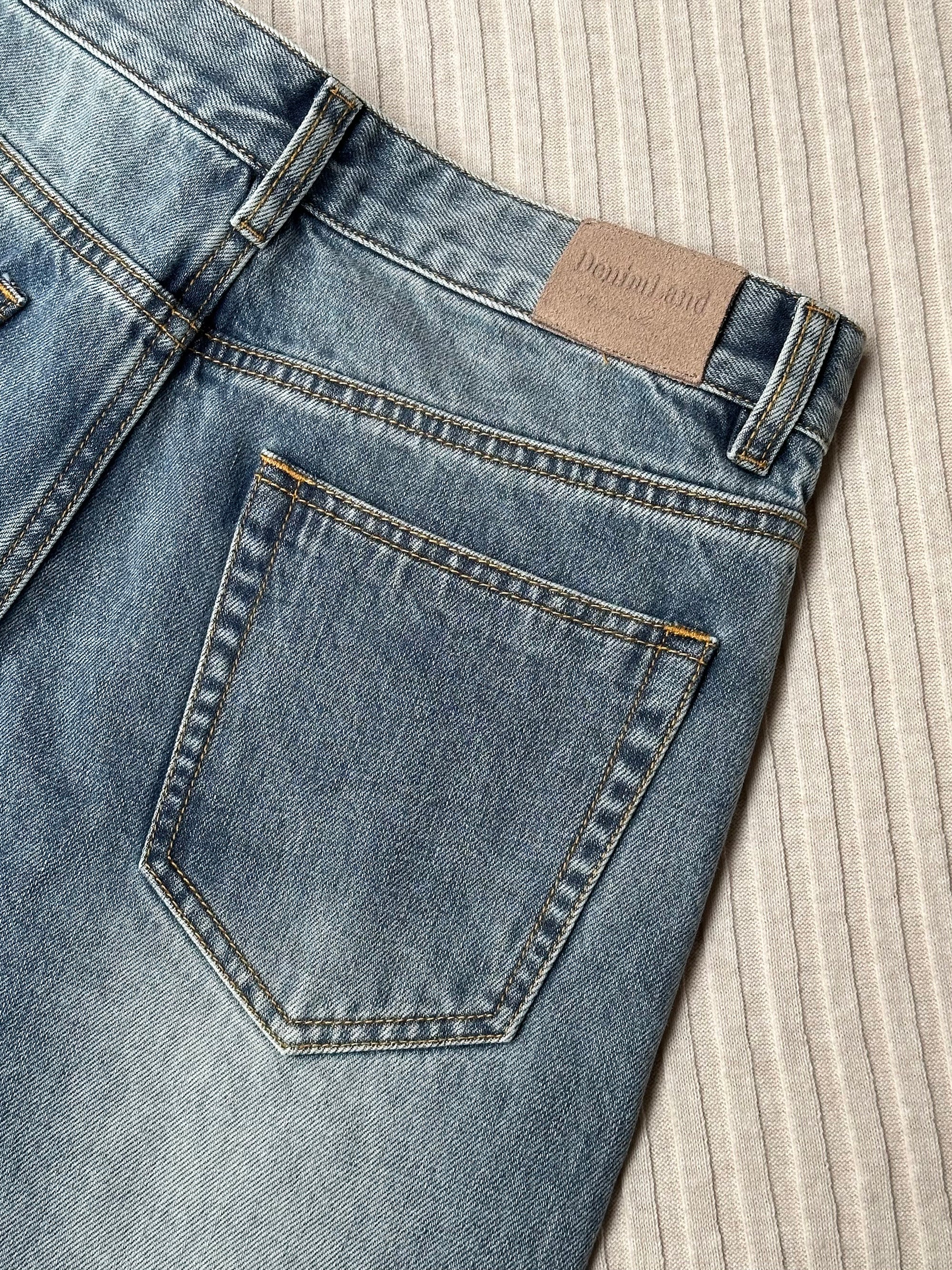 Washed Classic Five Pocket Jeans