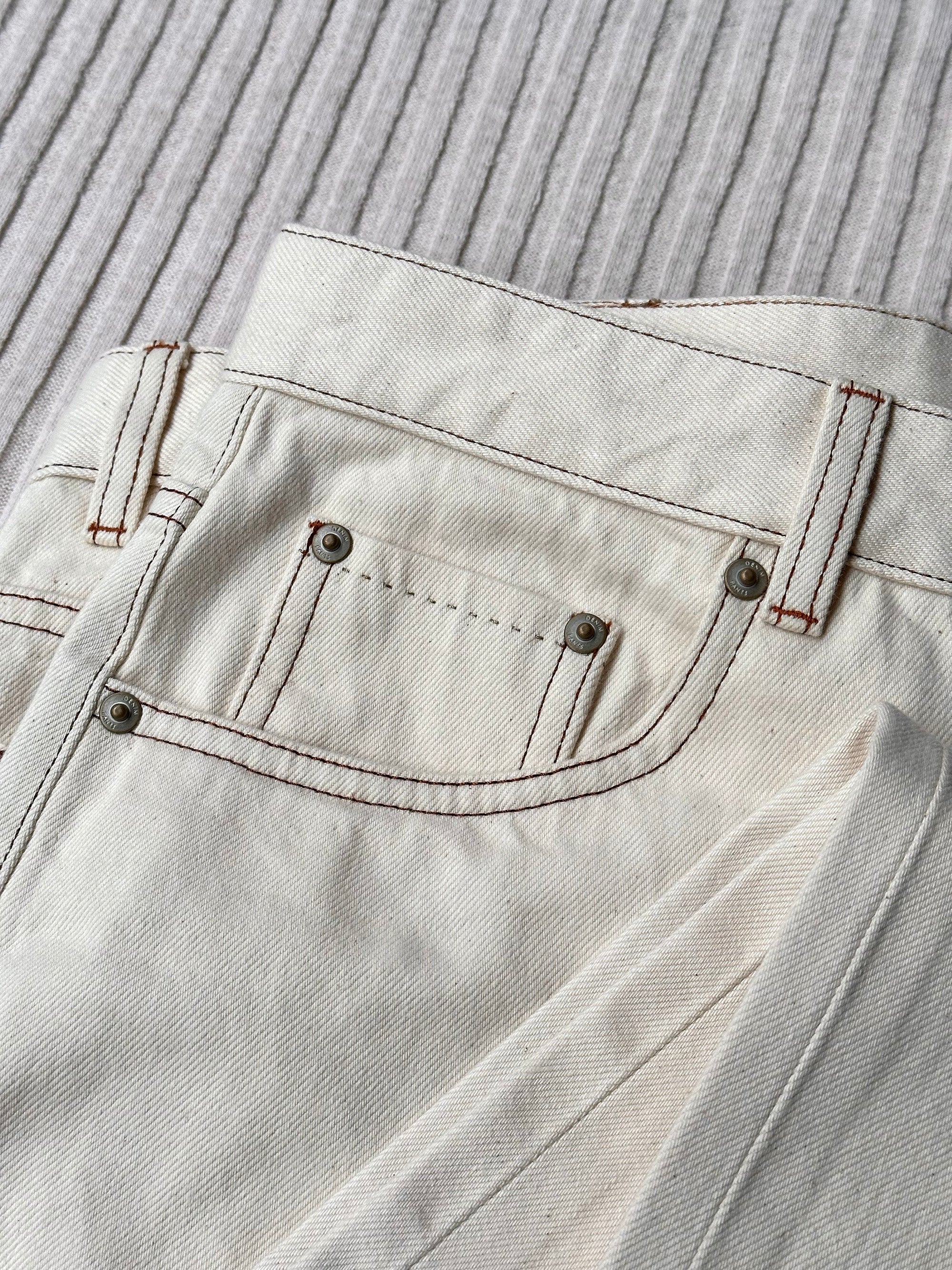 Ivory Classic Five Pocket Jeans
