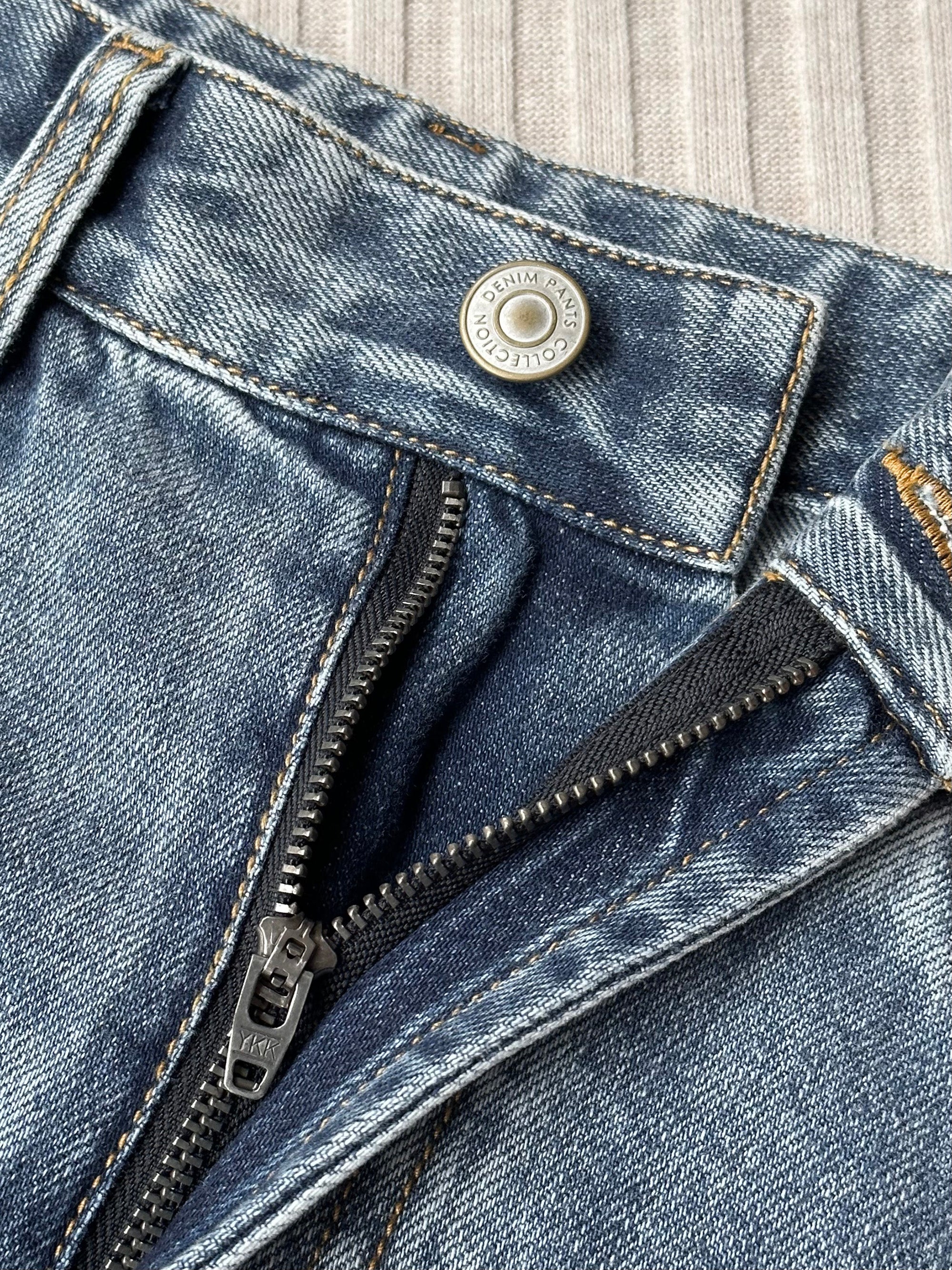 Washed Classic Five Pocket Jeans