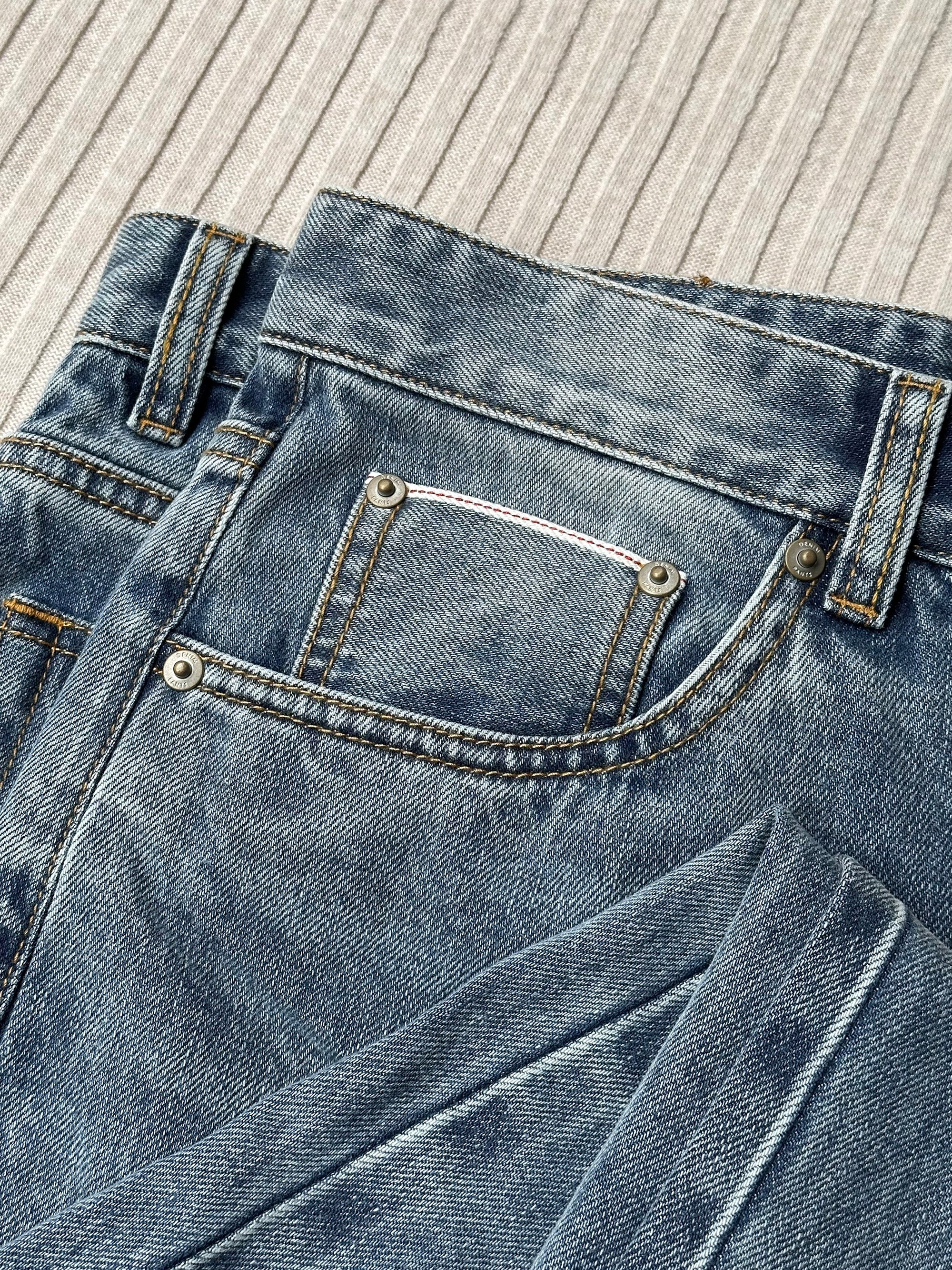 Washed Classic Five Pocket Jeans