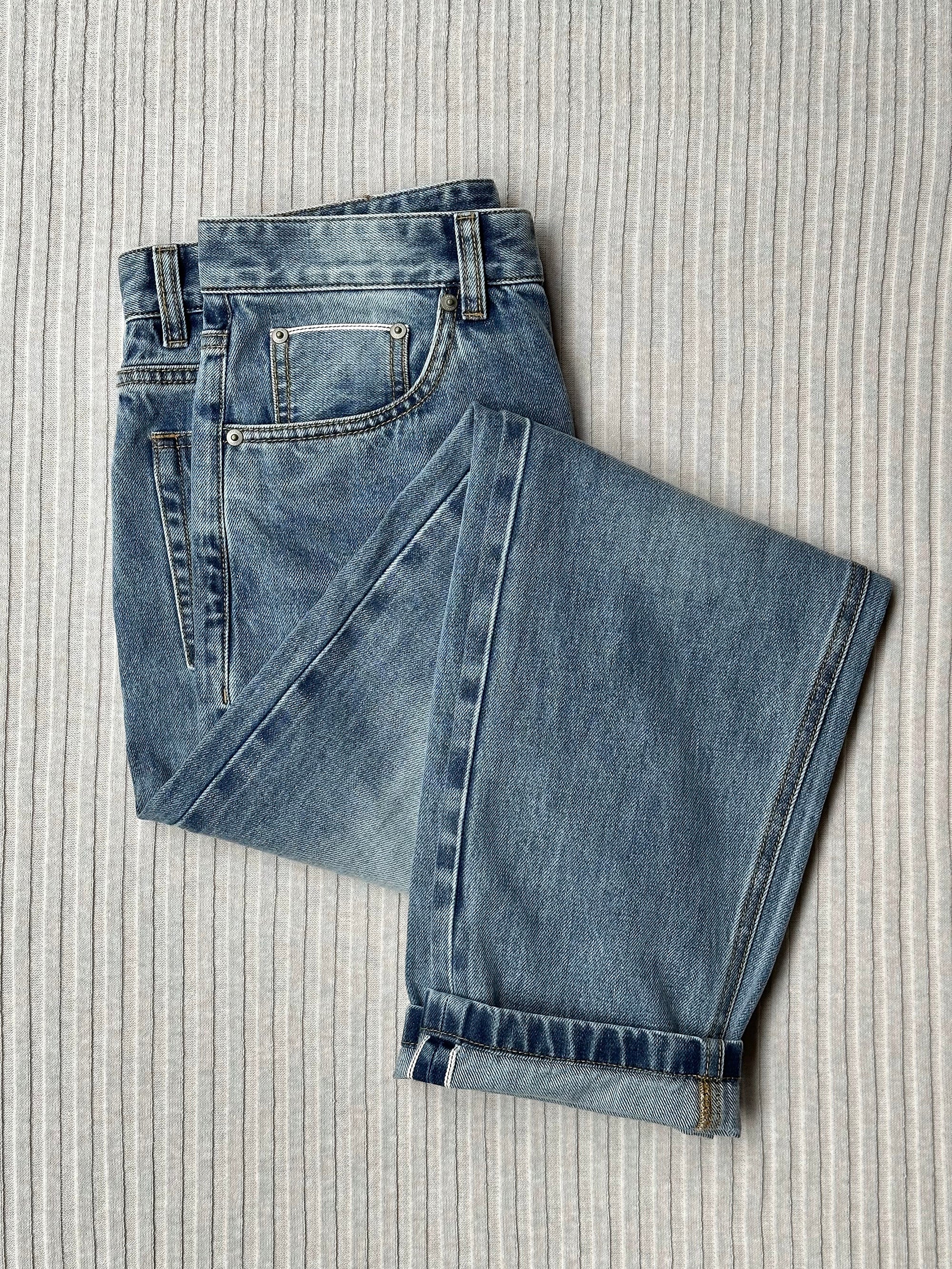 Washed Classic Five Pocket Jeans