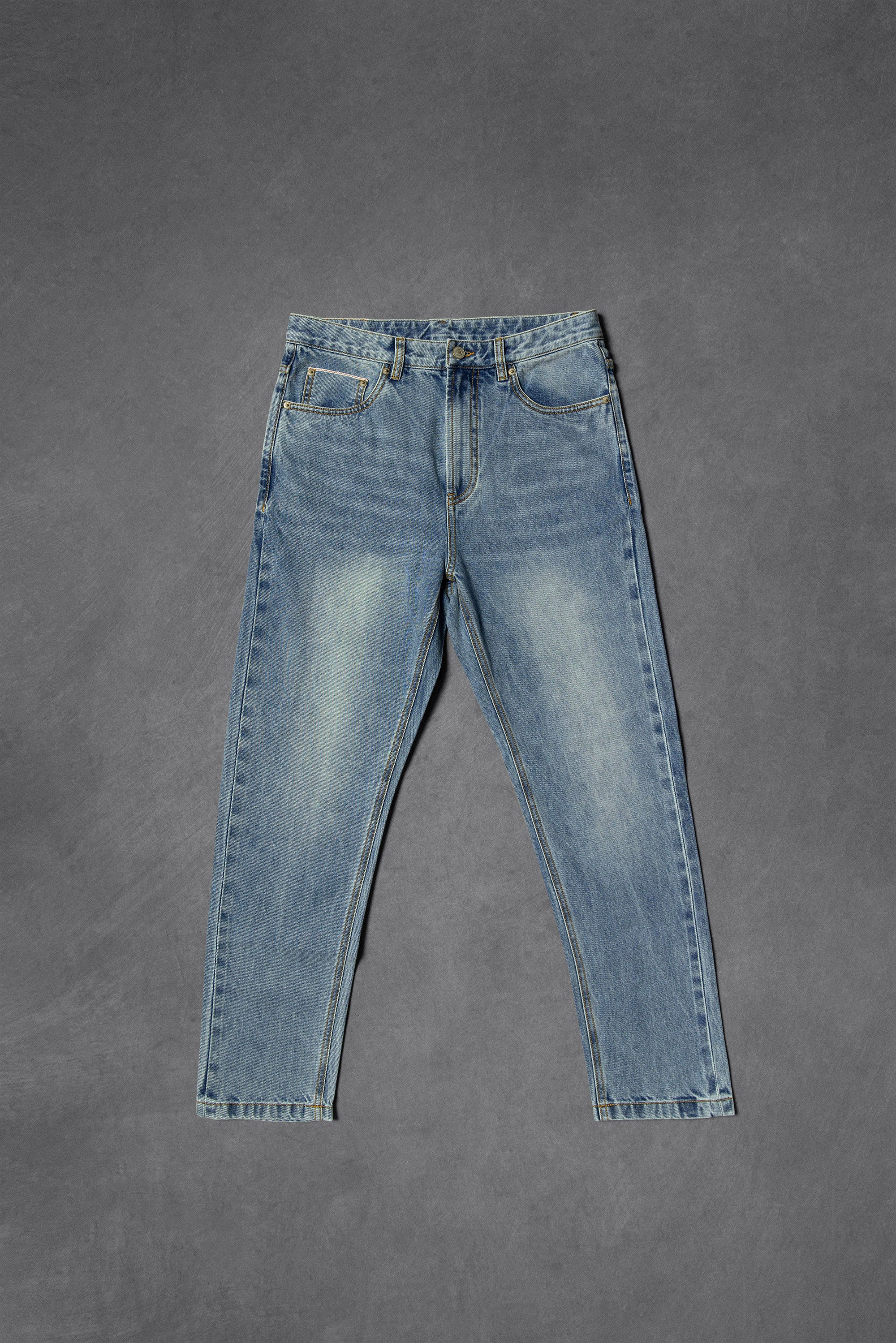 Washed Classic Five Pocket Jeans