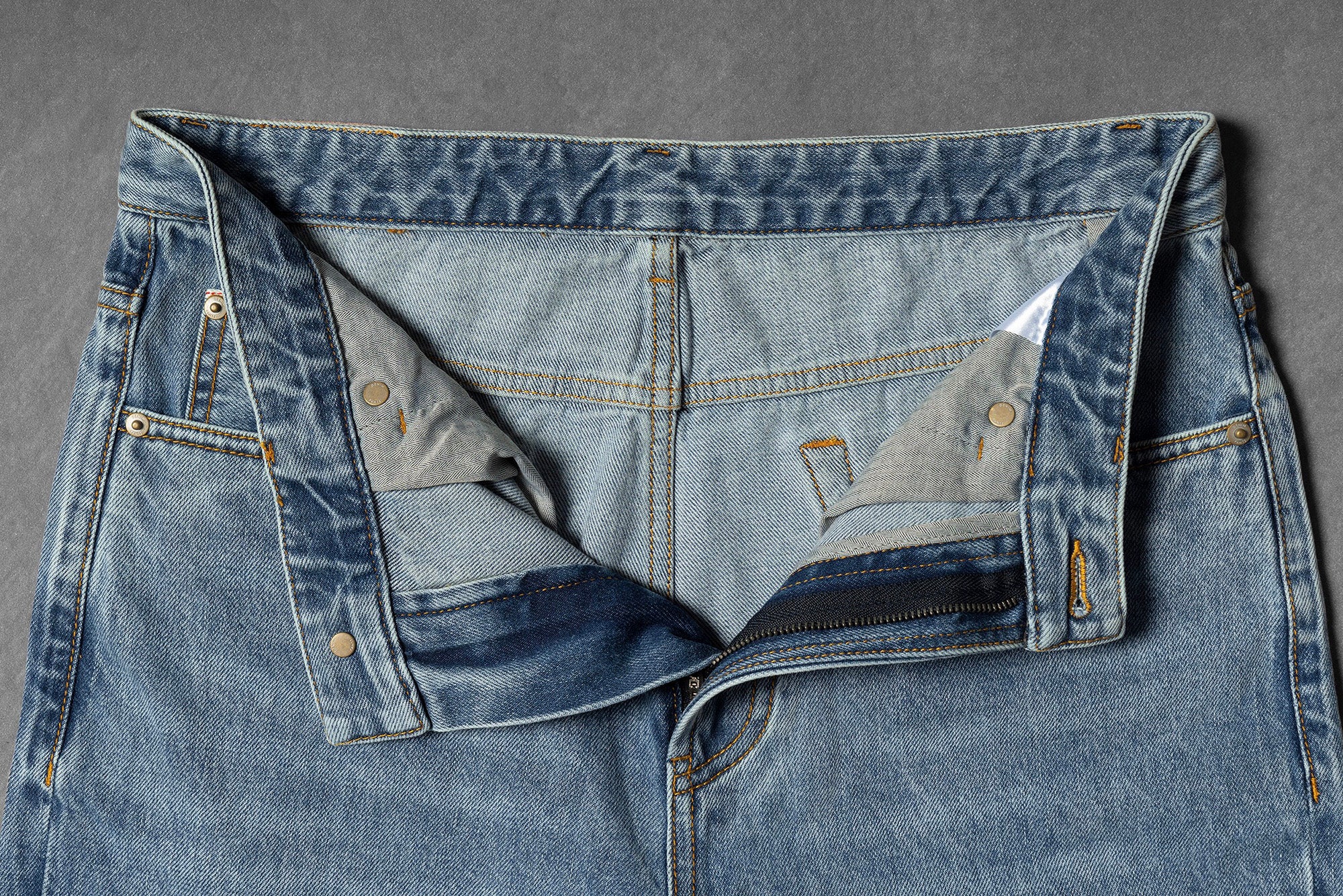 Washed Classic Five Pocket Jeans