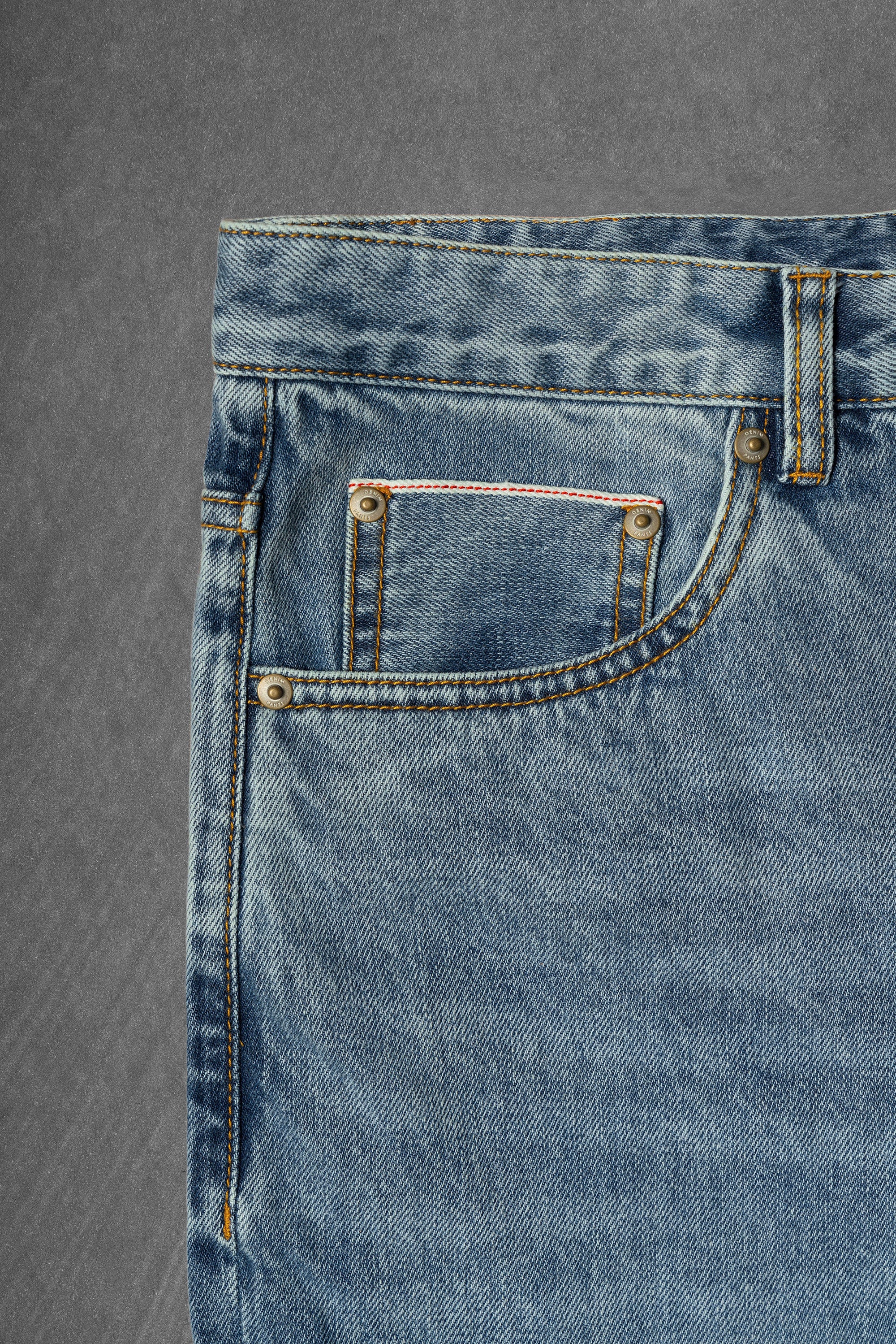 Washed Classic Five Pocket Jeans