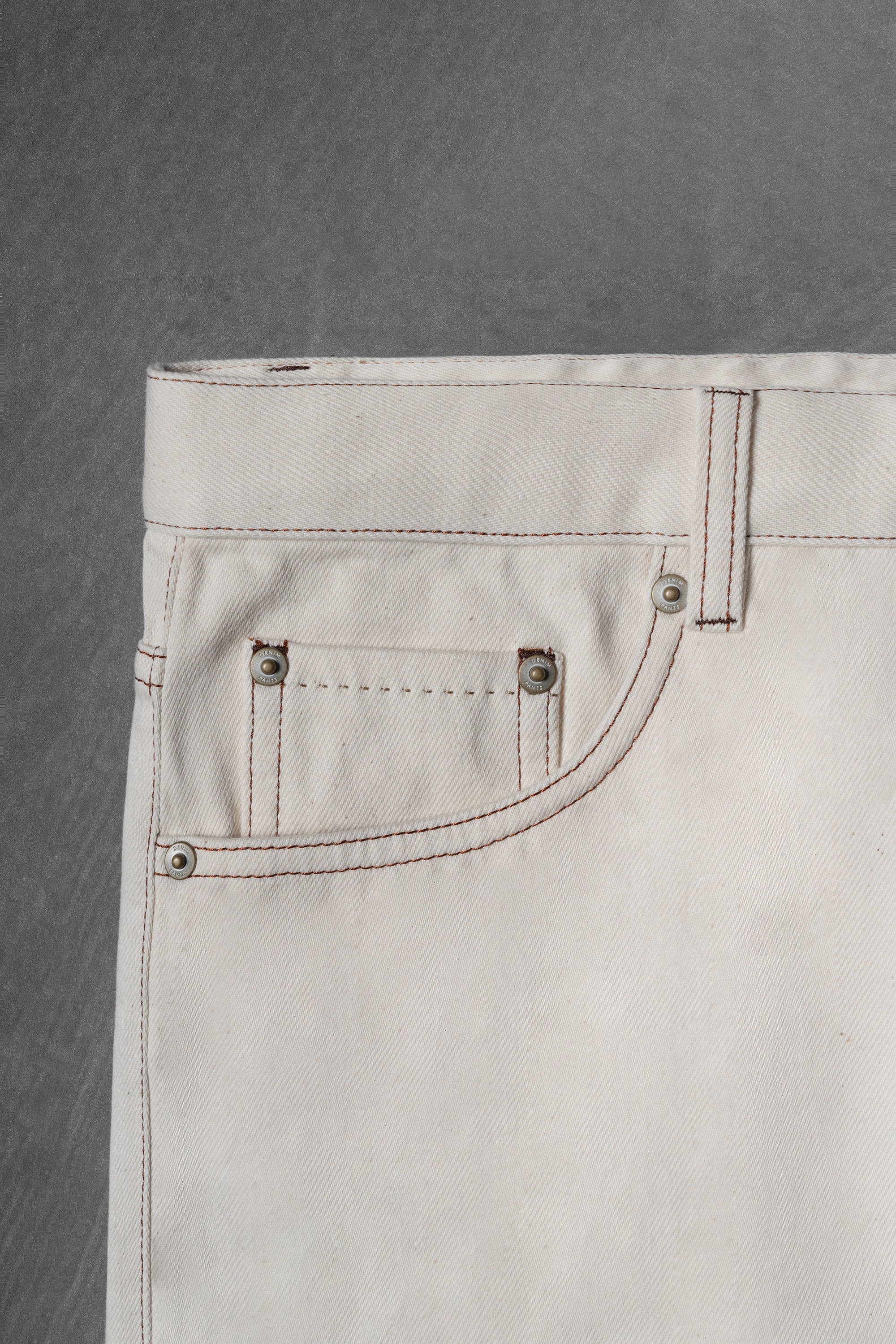 Ivory Classic Five Pocket Jeans