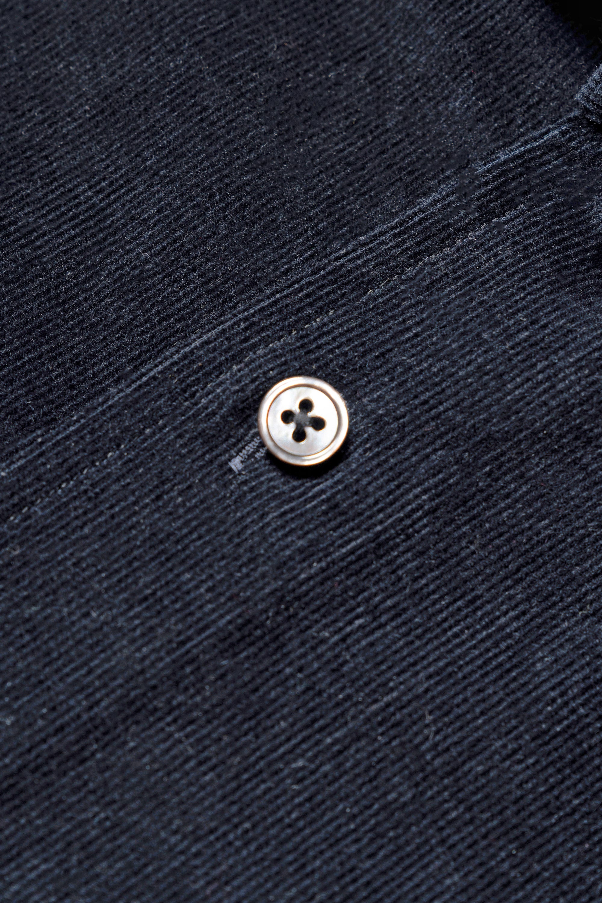 MTO Navy Pima Cotton Corduroy Shirt