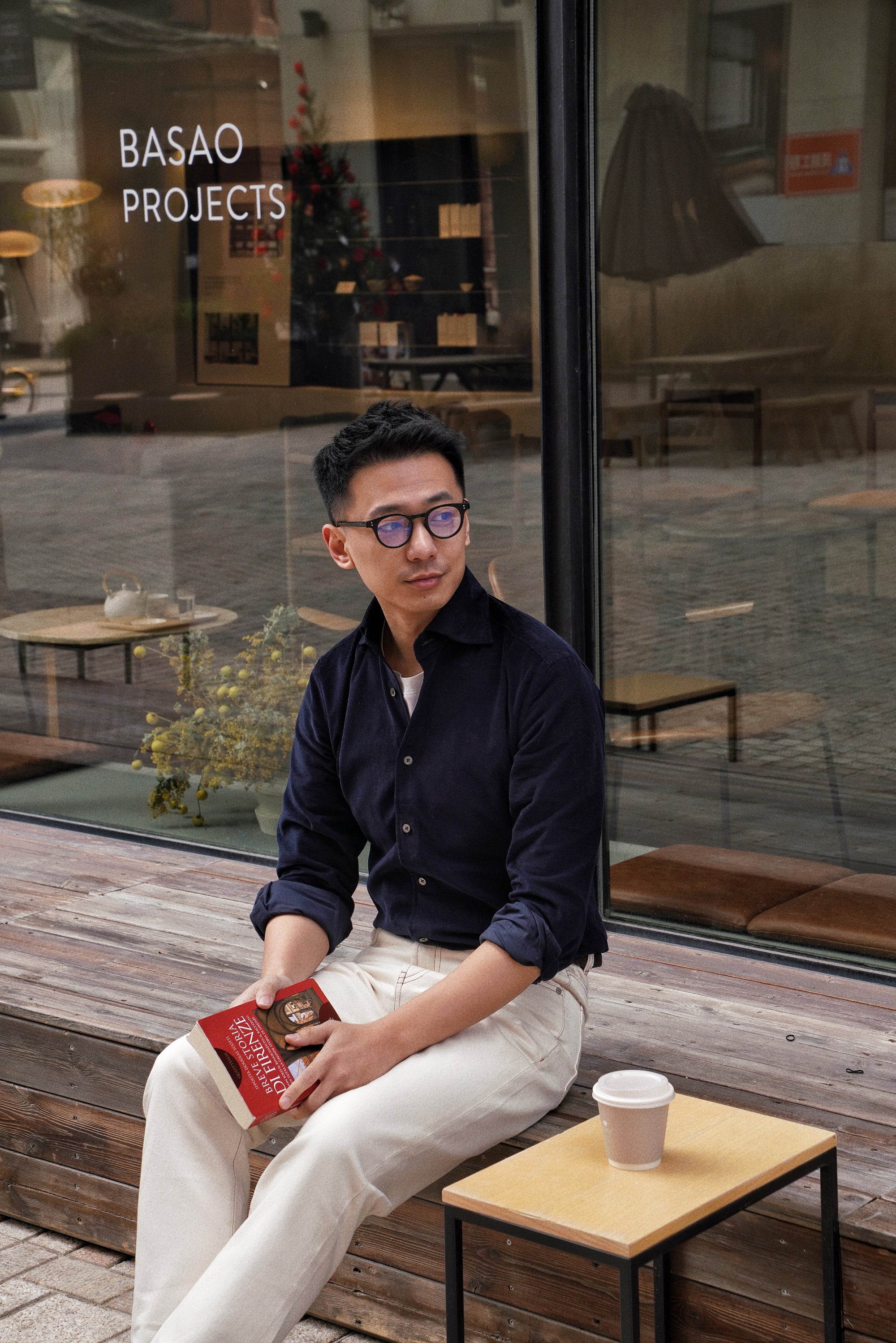MTO Navy Pima Cotton Corduroy Shirt