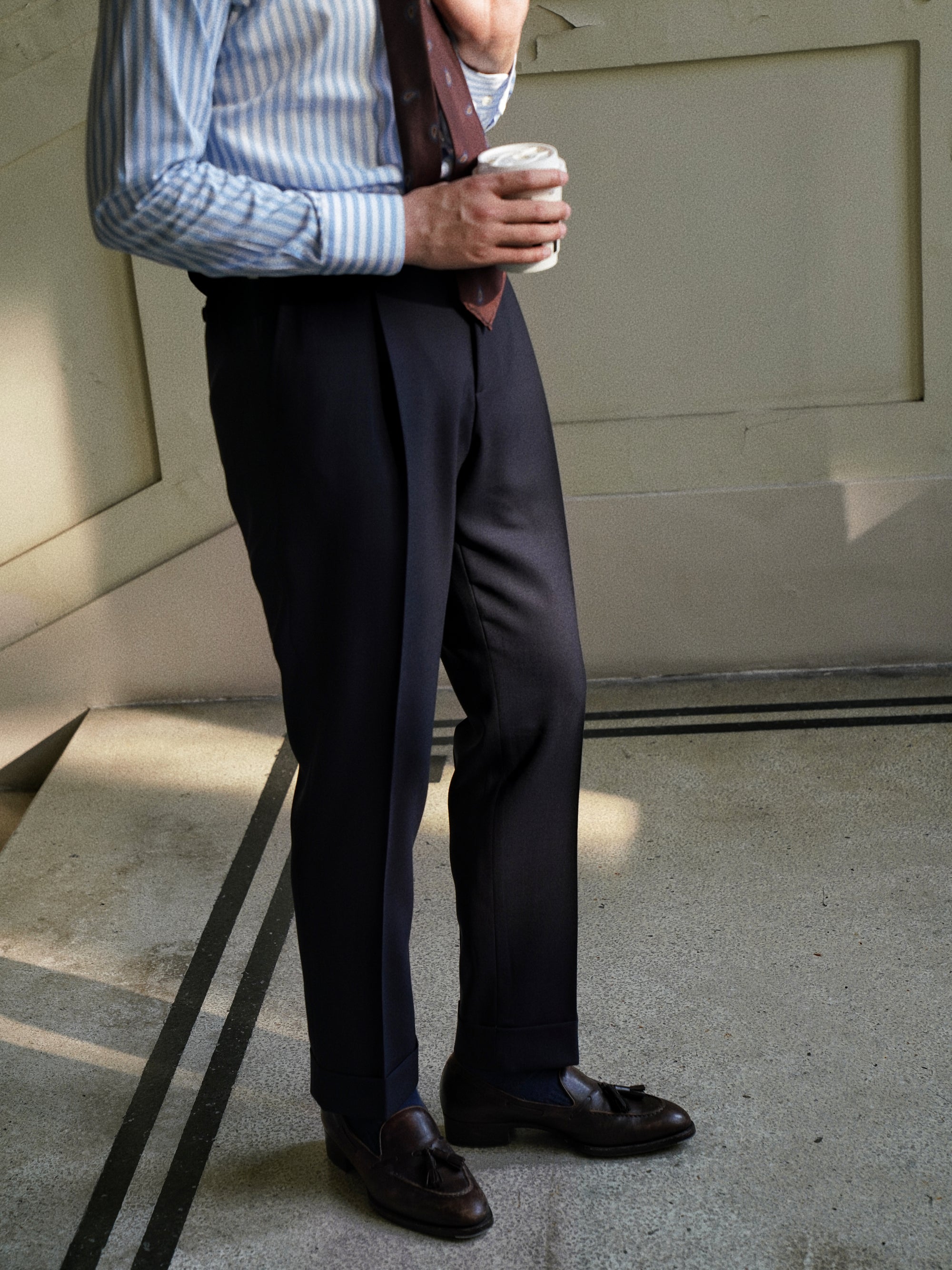 Navy High Twist Suit #148