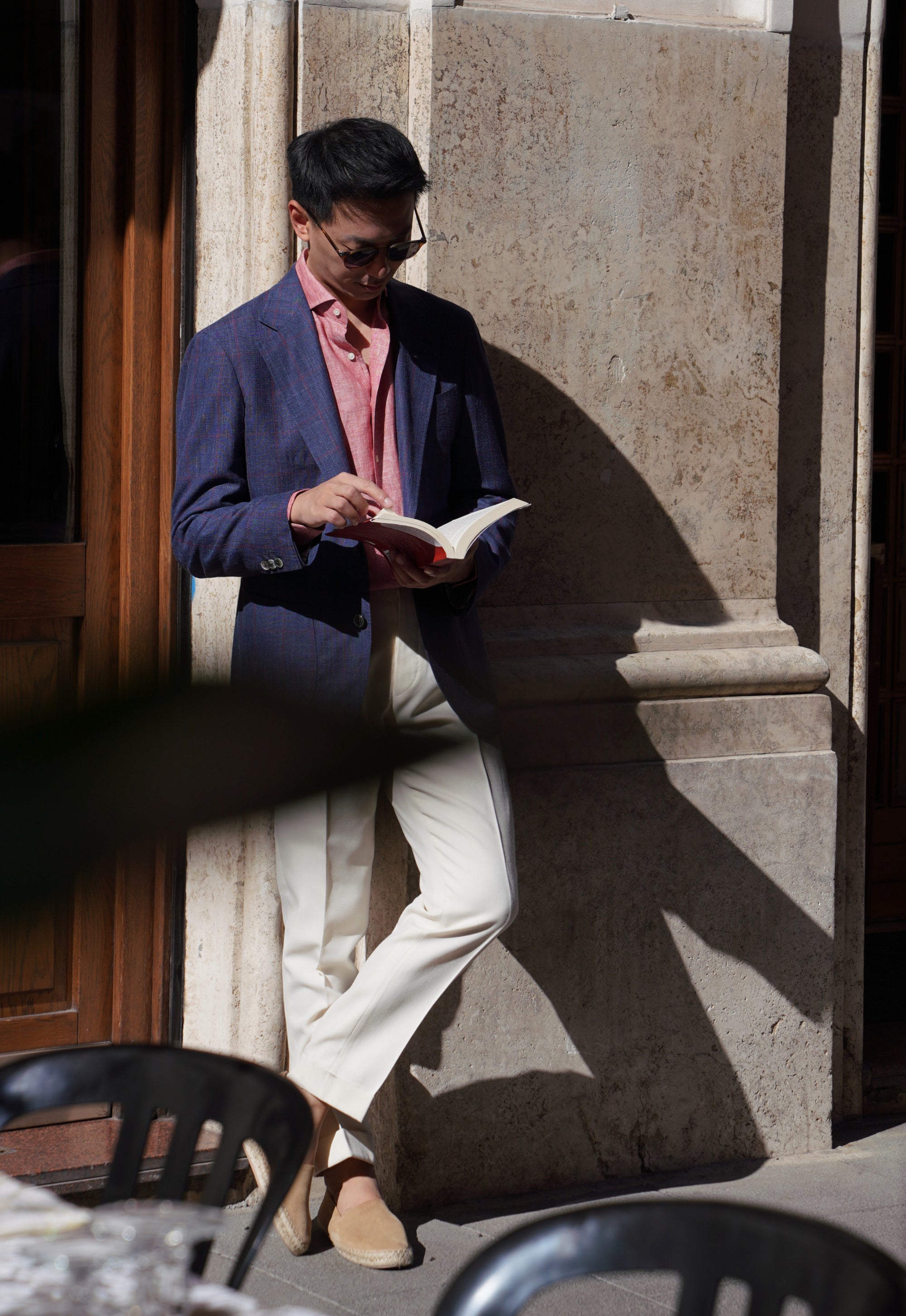 Navy Windowpane Blending Jacket #37