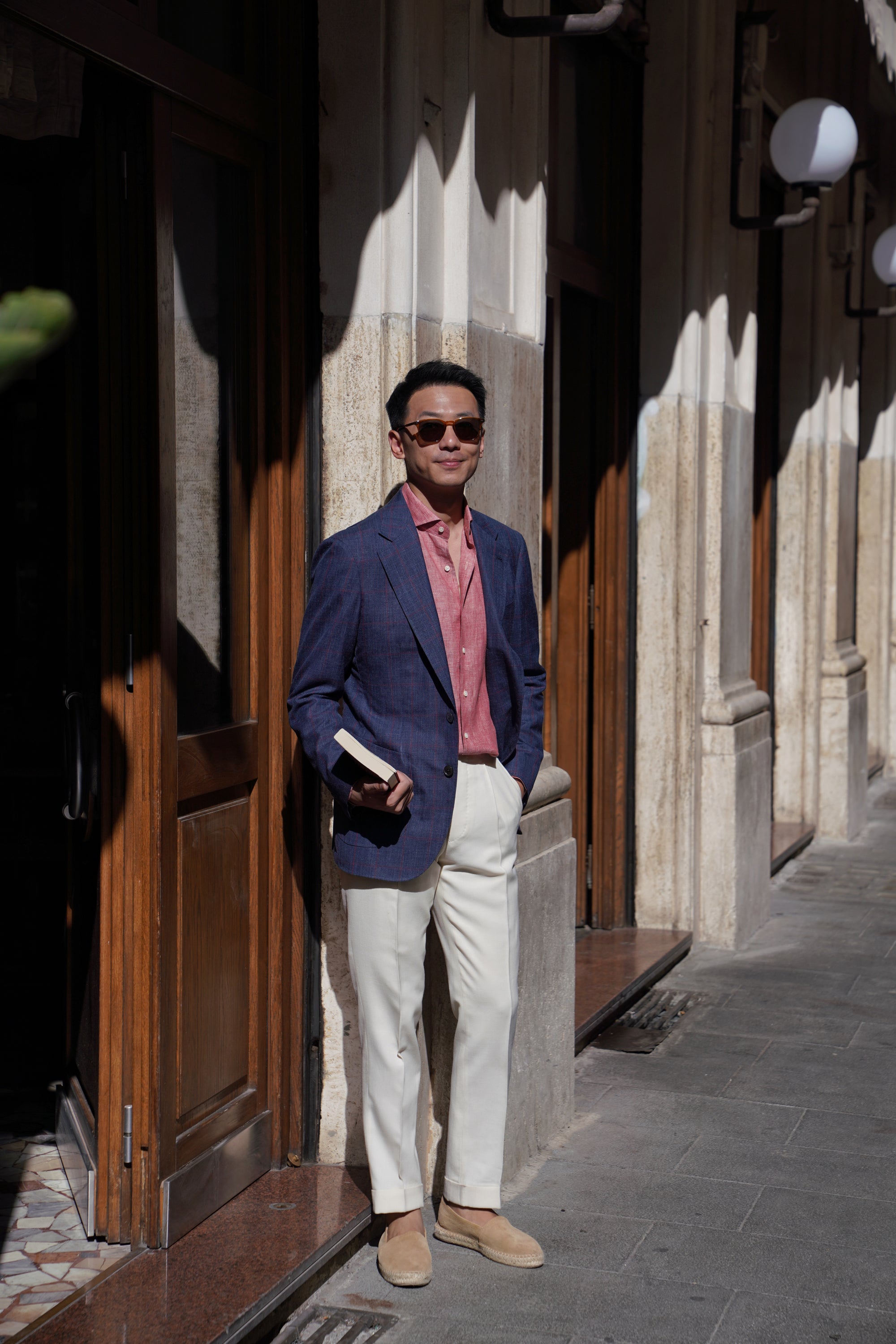 Navy Windowpane Blending Jacket #37