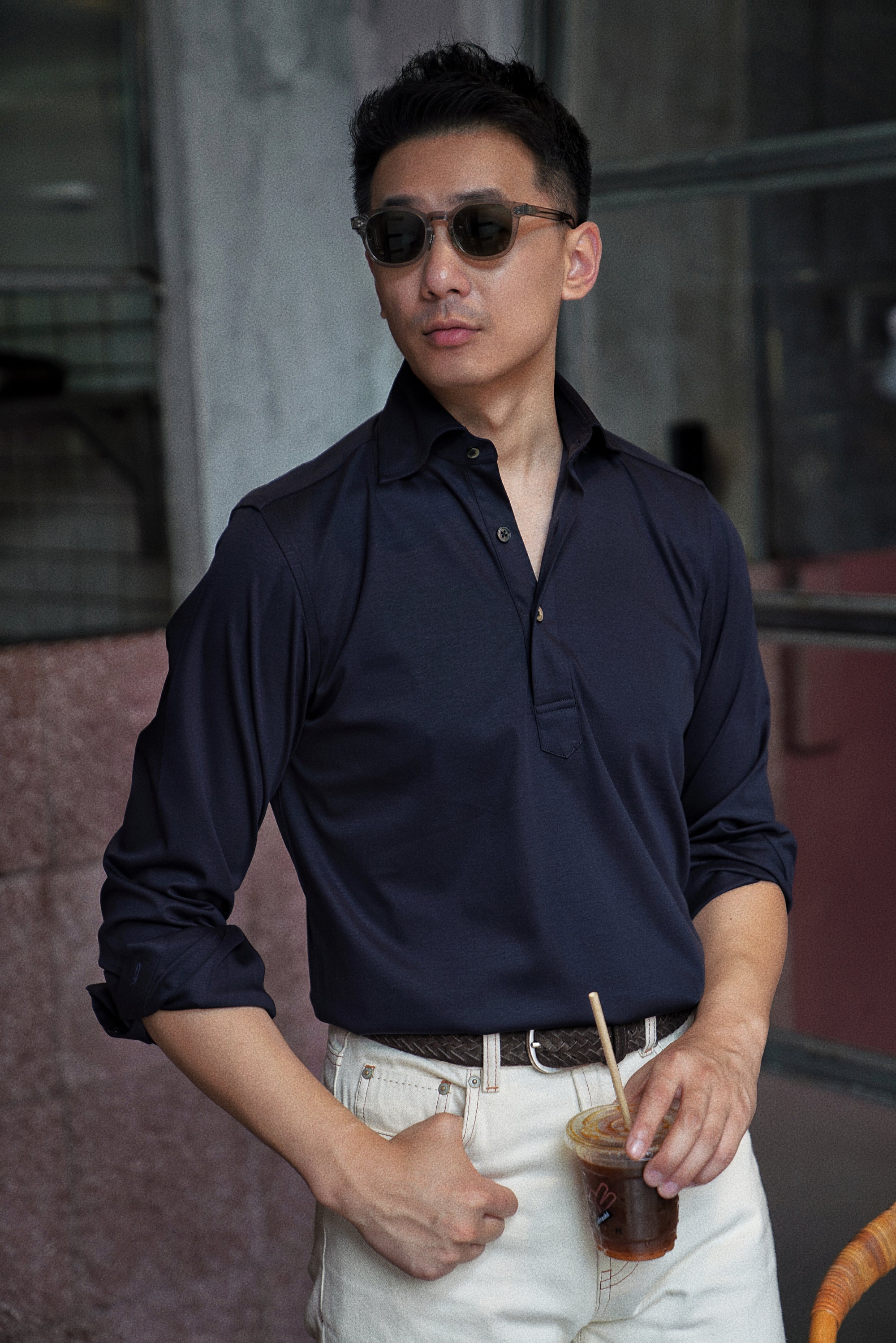 MTO Navy Blending Polo Shirt