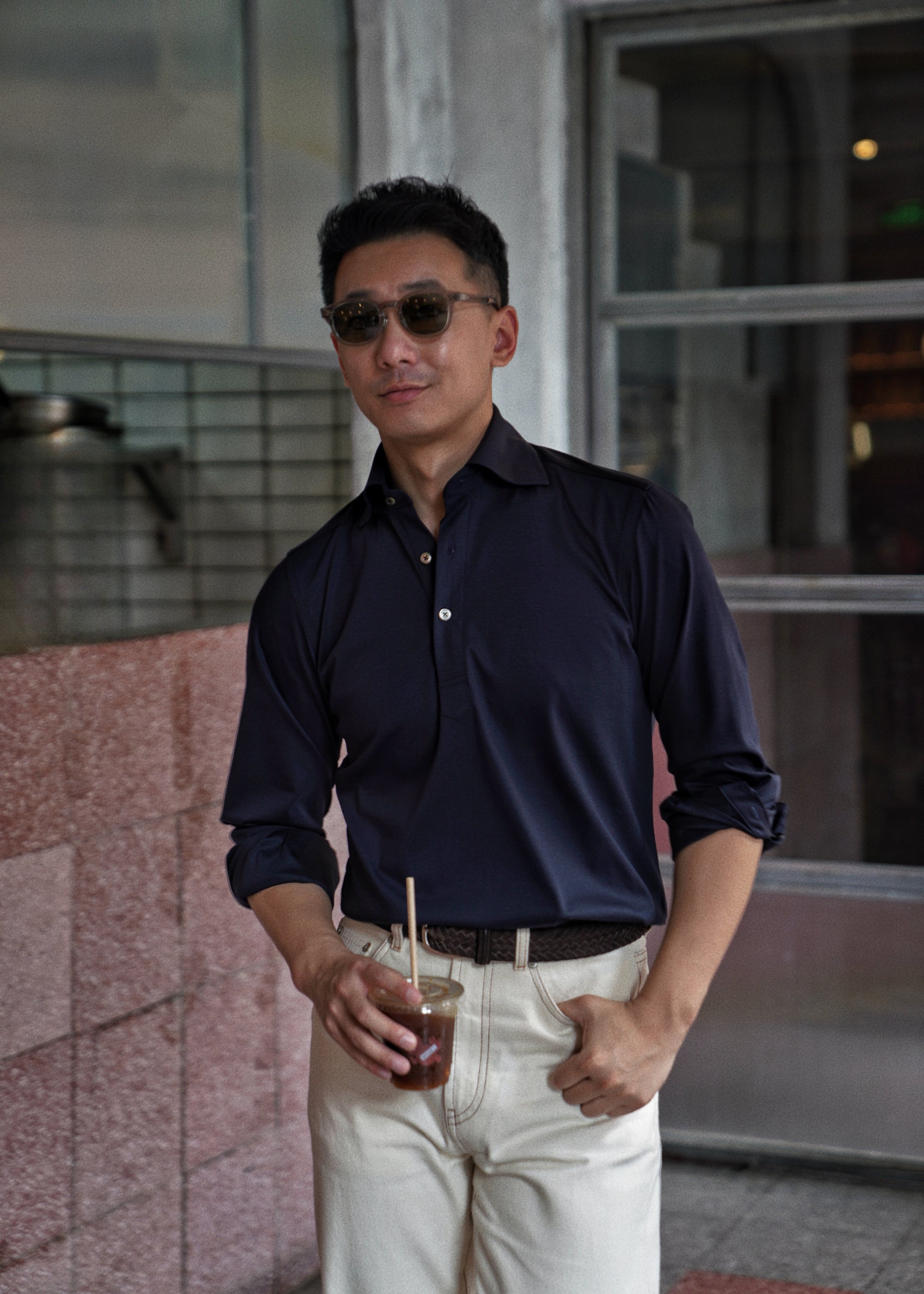 MTO Navy Blending Polo Shirt