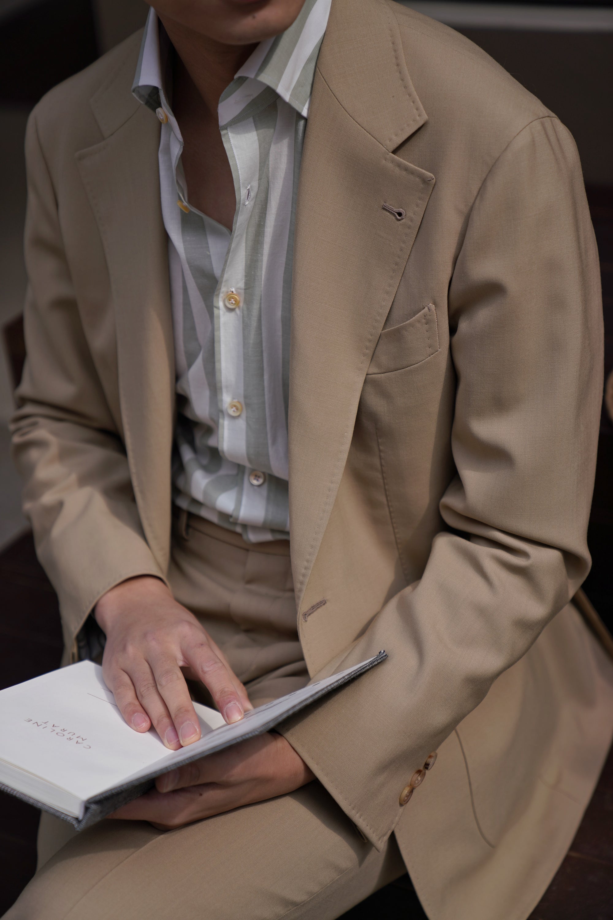 Khaki High Twist Wool Suit #145