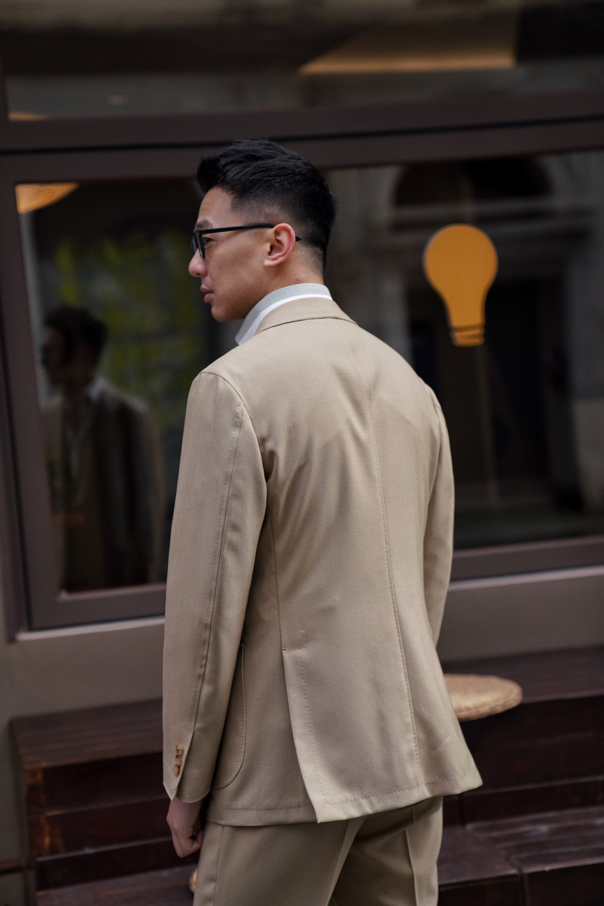 Khaki High Twist Wool Suit #145