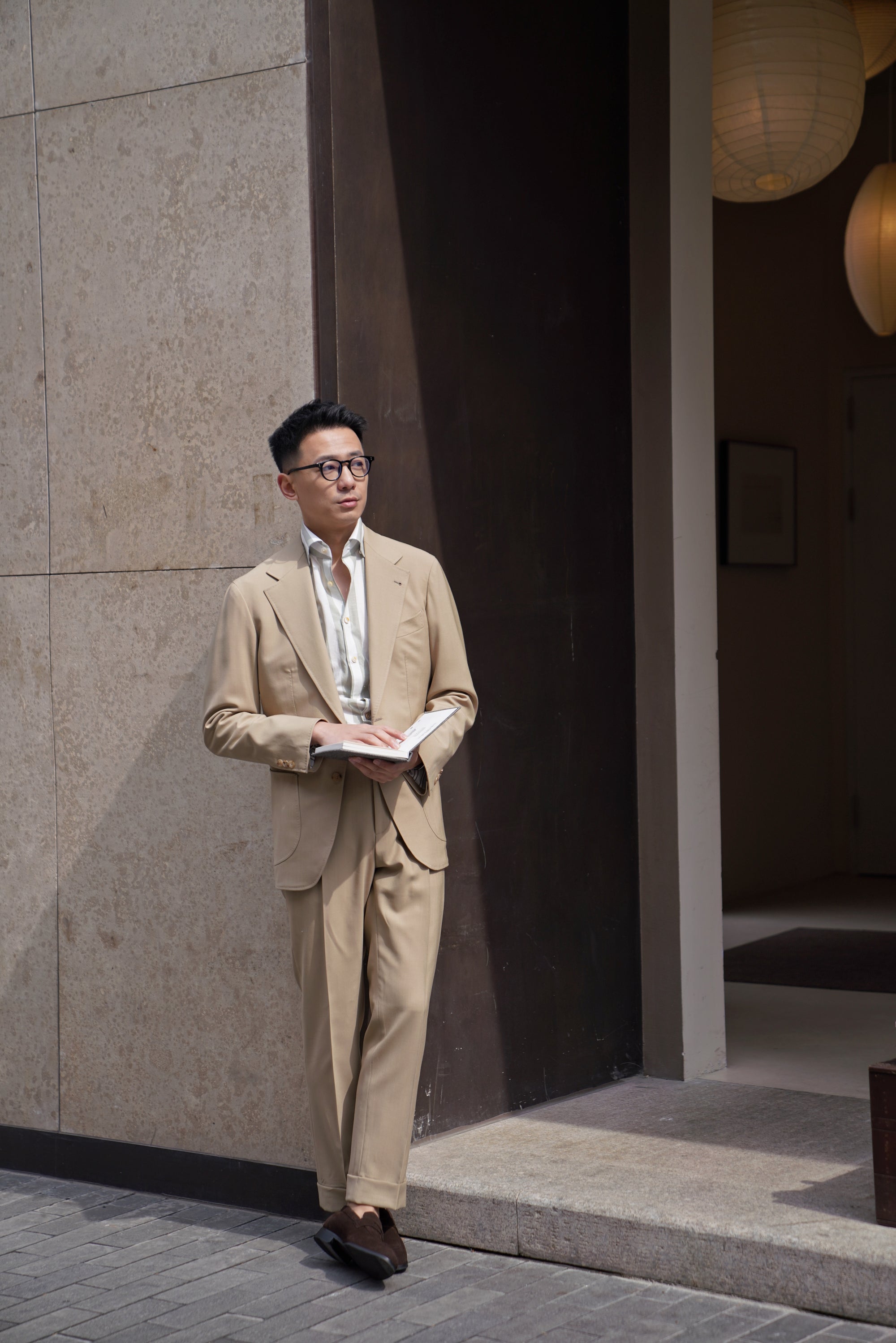 Khaki High Twist Wool Suit #145