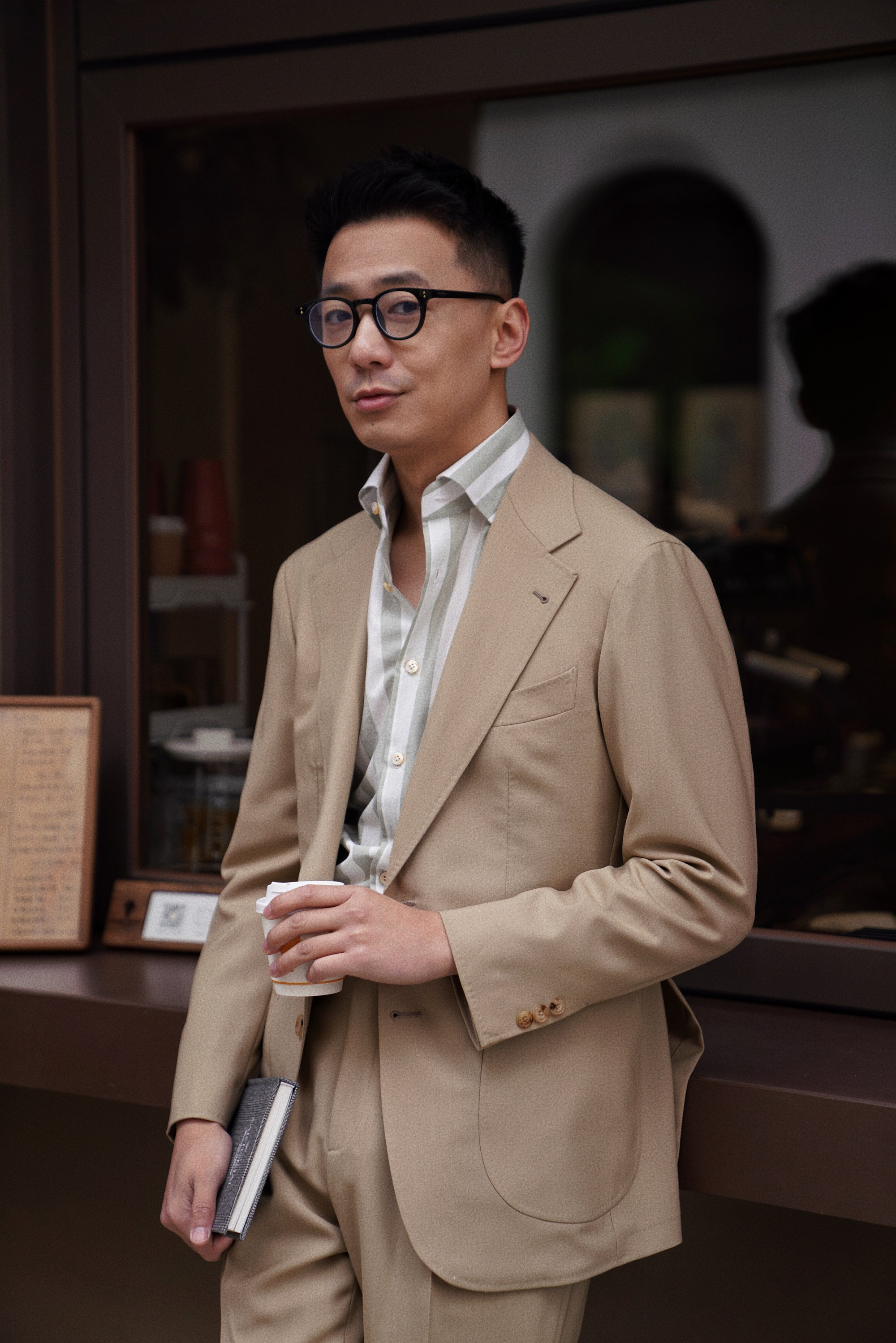 Khaki High Twist Wool Suit #145