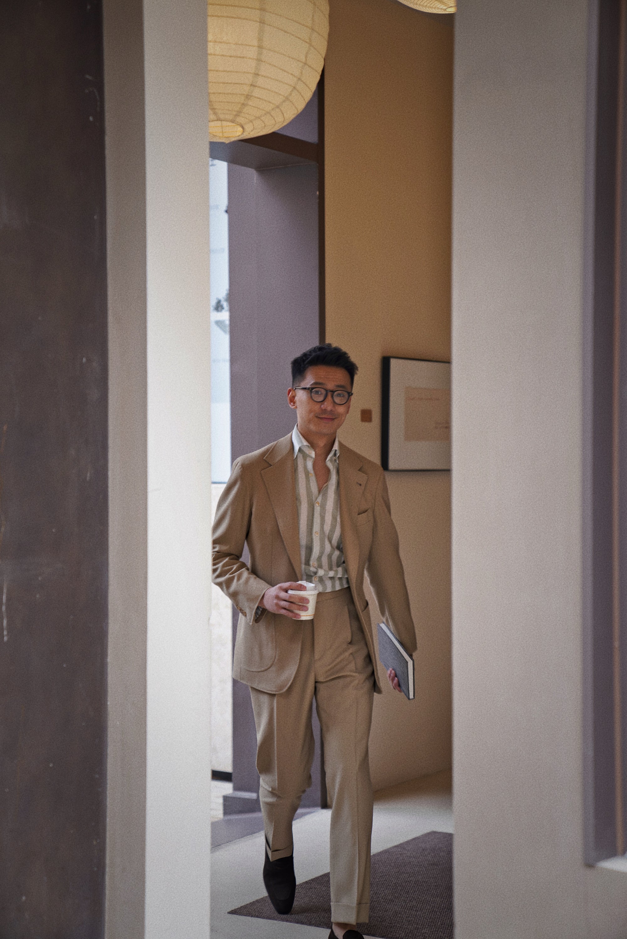 Khaki High Twist Wool Suit #145