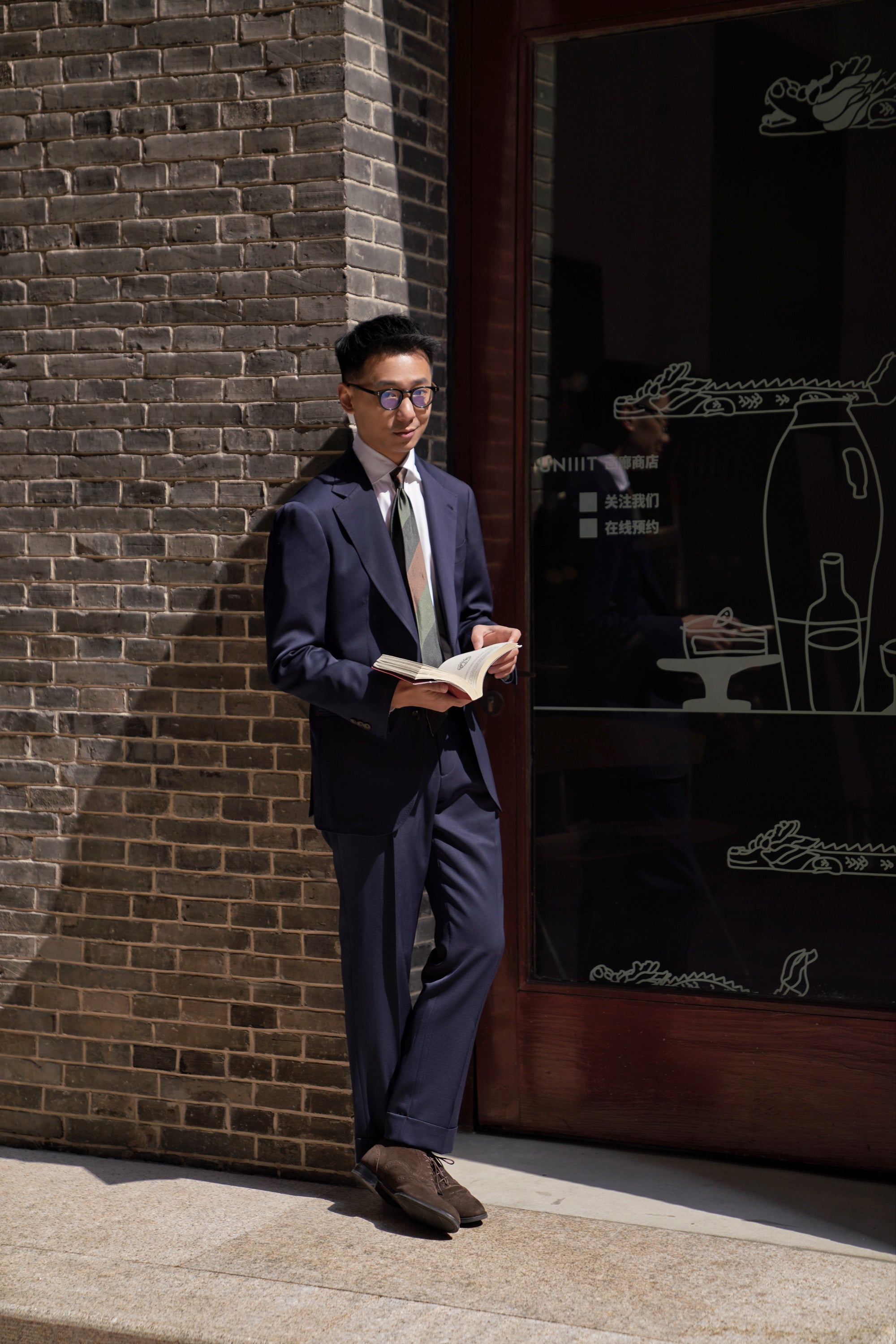 MTO Navy Worsted Suit