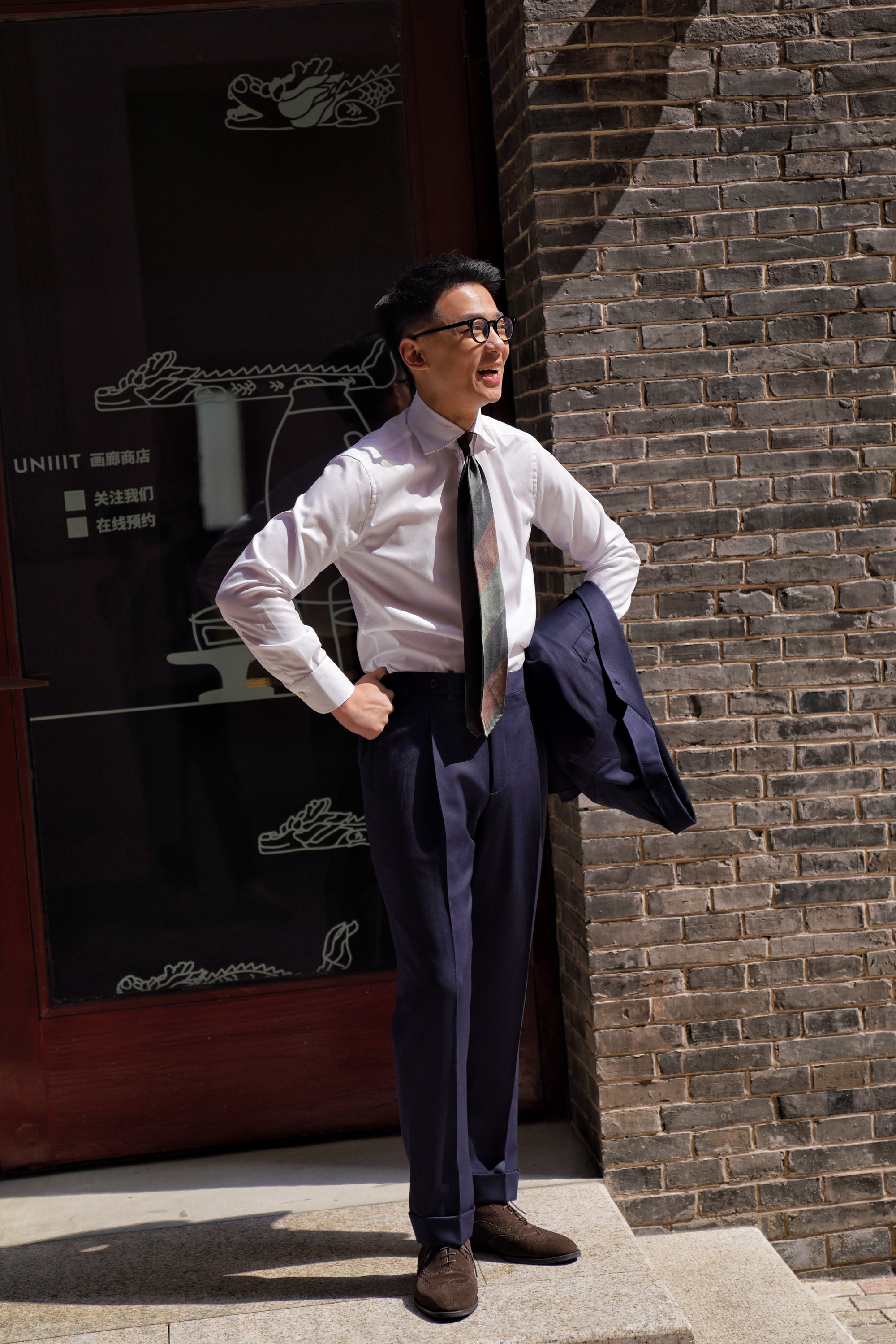 MTO Navy Worsted Suit