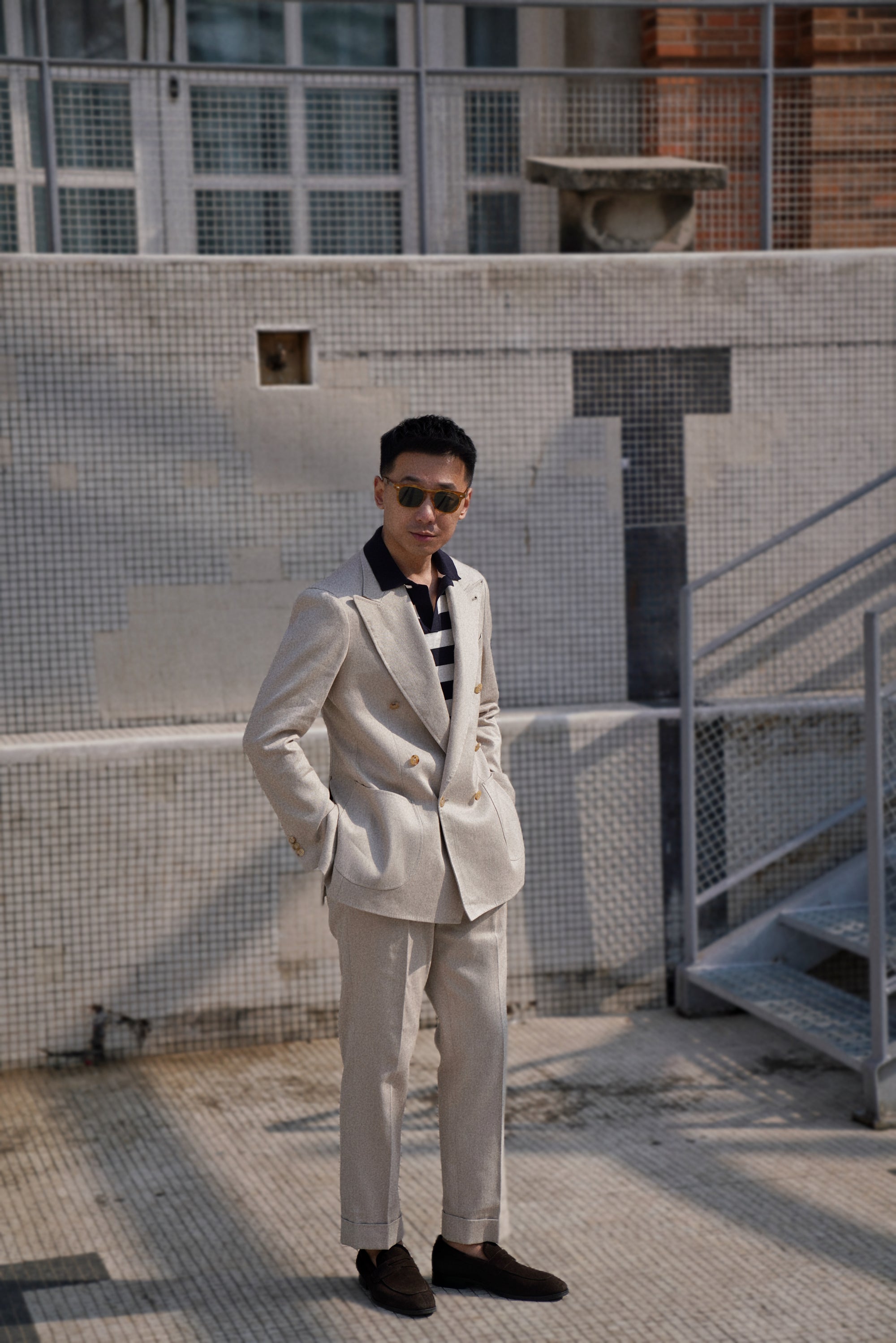 Stone Wool Linen Twill Suit #121