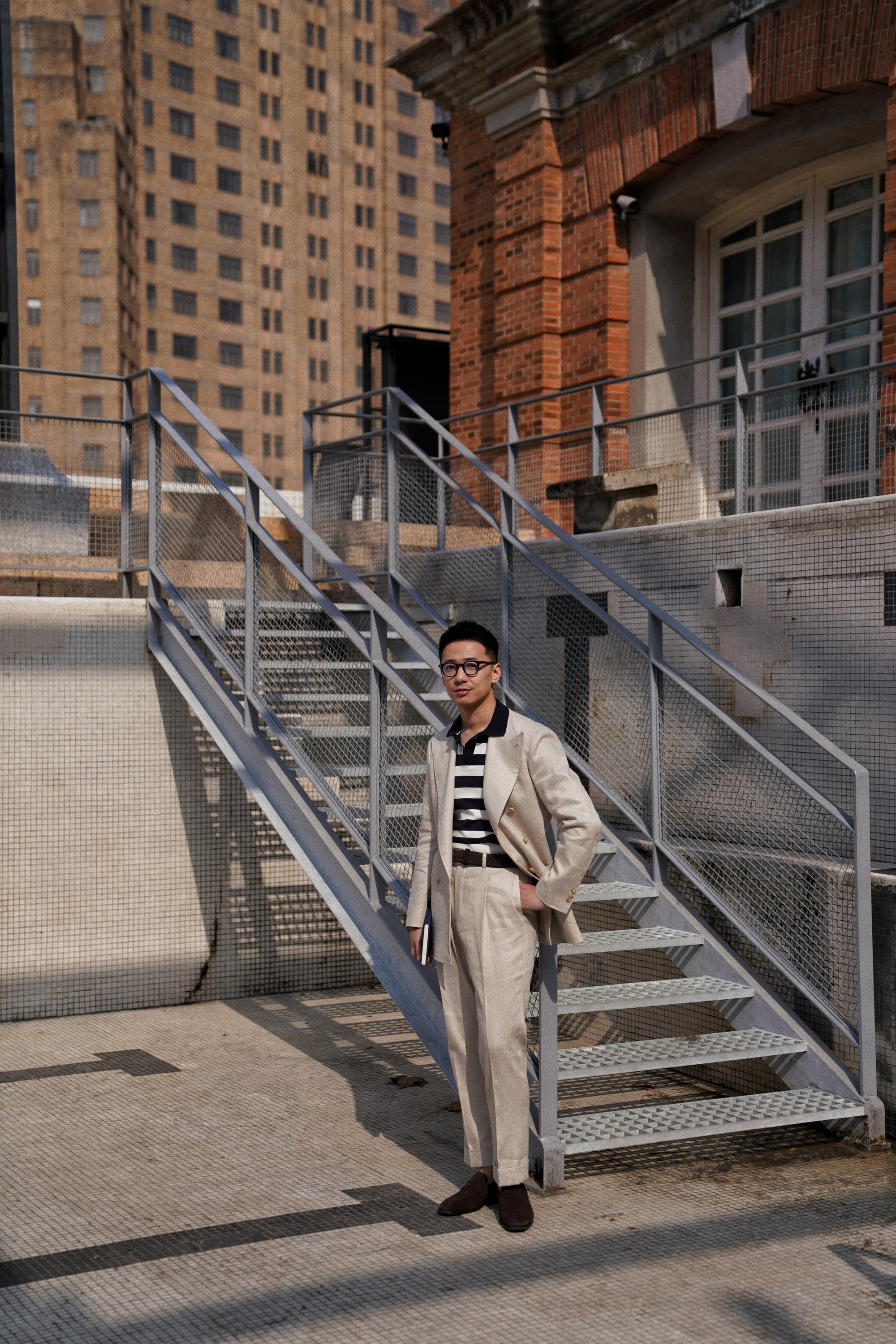 Stone Wool Linen Twill Suit #121