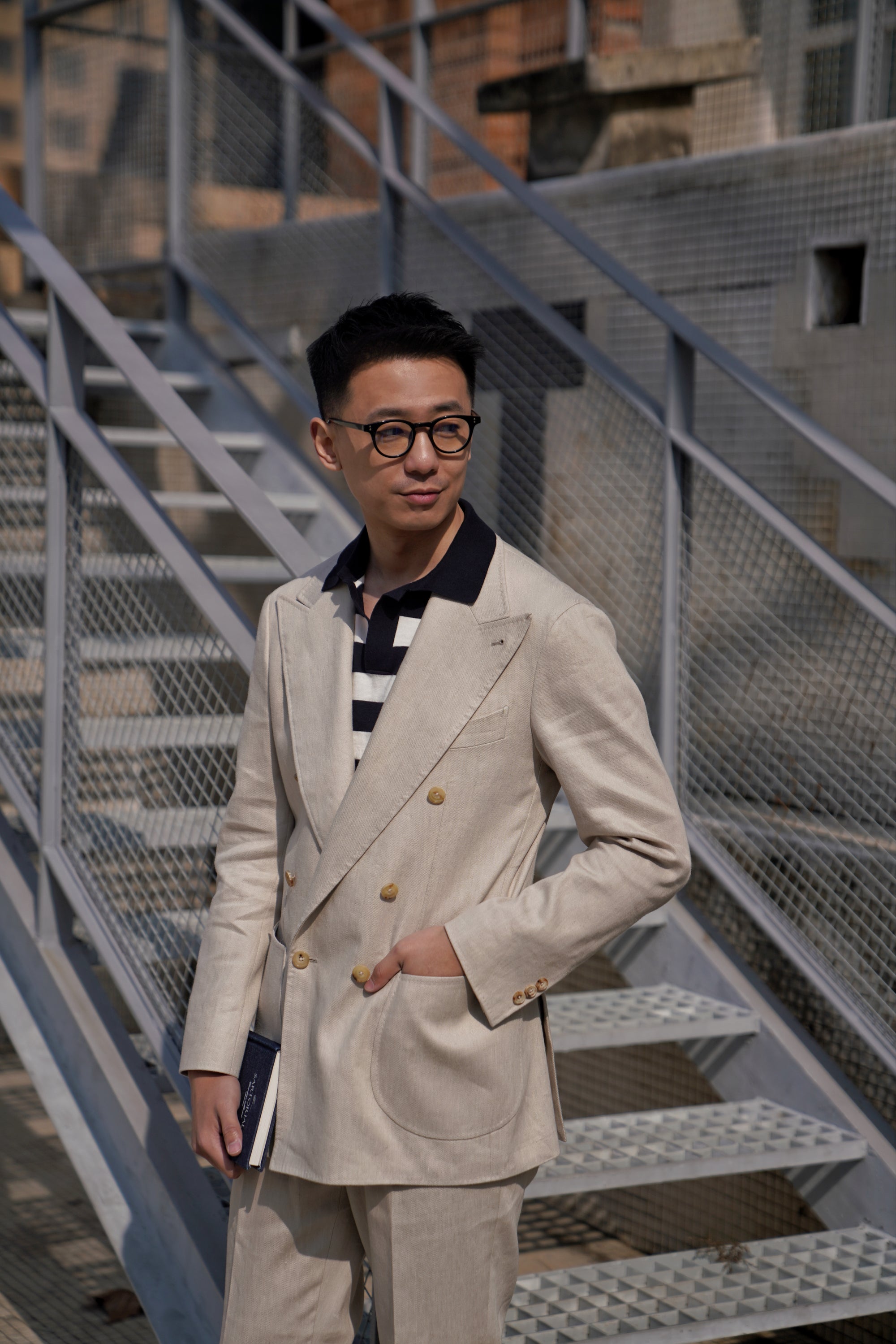 Stone Wool Linen Twill Suit #121