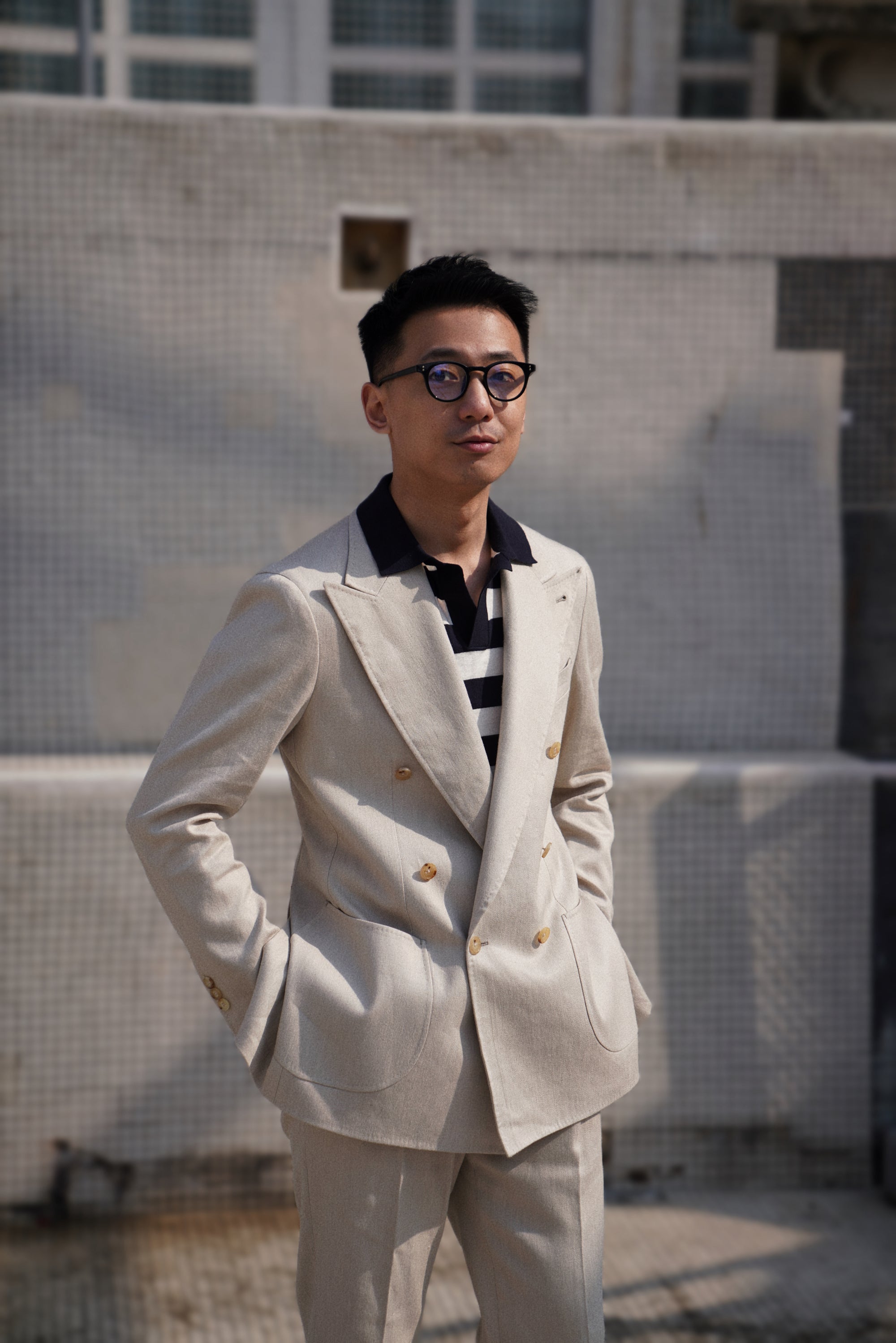 Stone Wool Linen Twill Suit #121