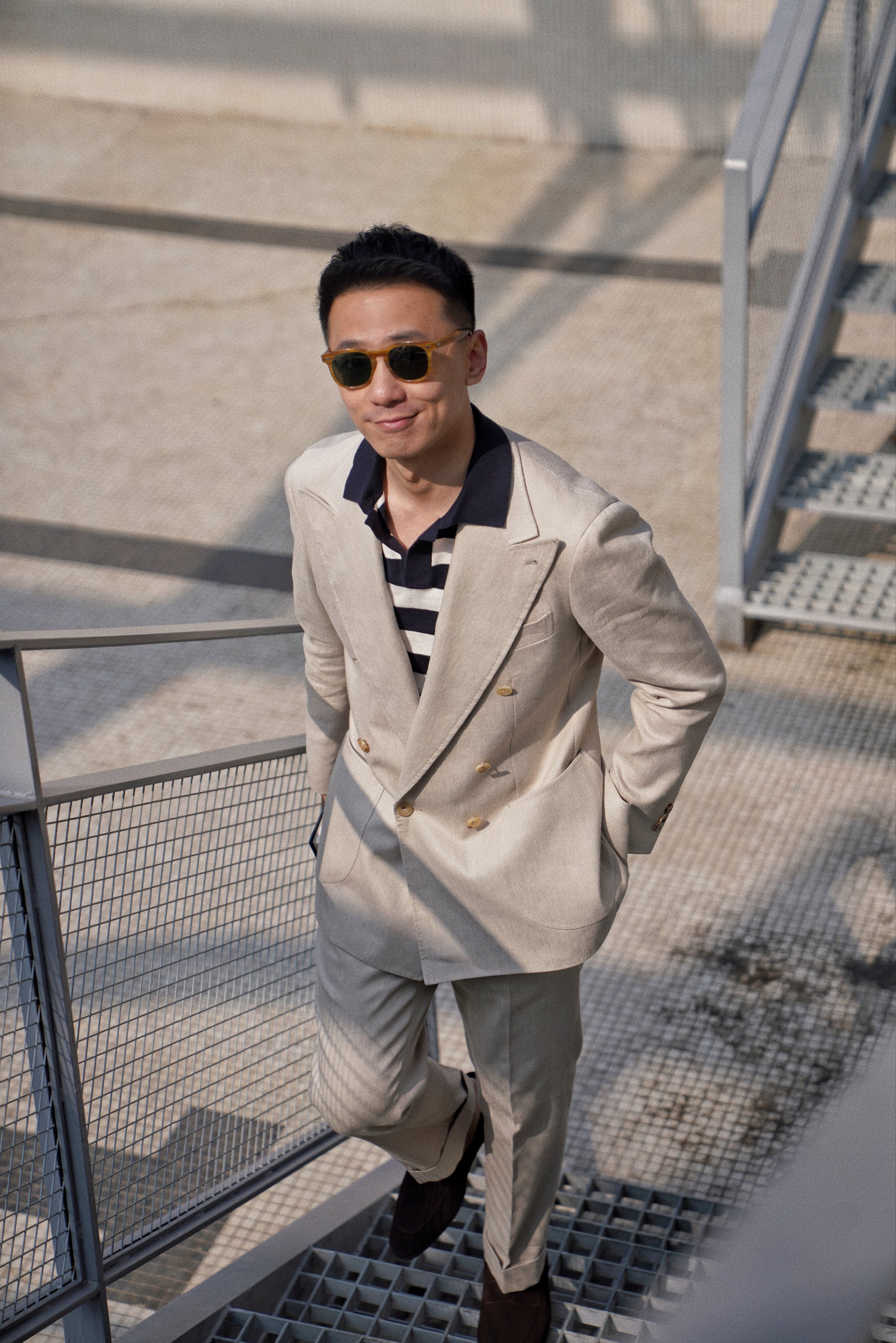 Stone Wool Linen Twill Suit #121