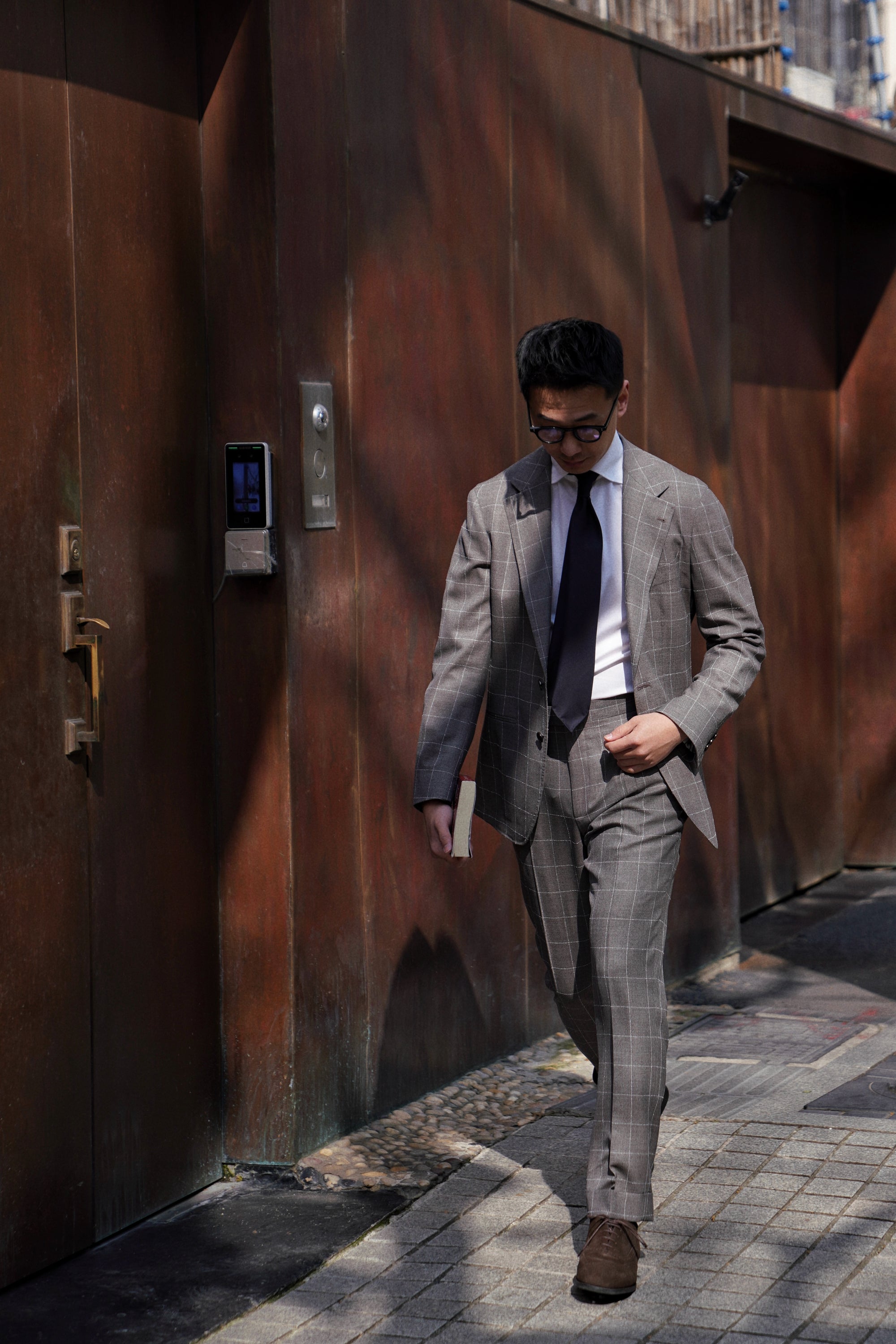 Fossil Windowpane Wool Suit #78