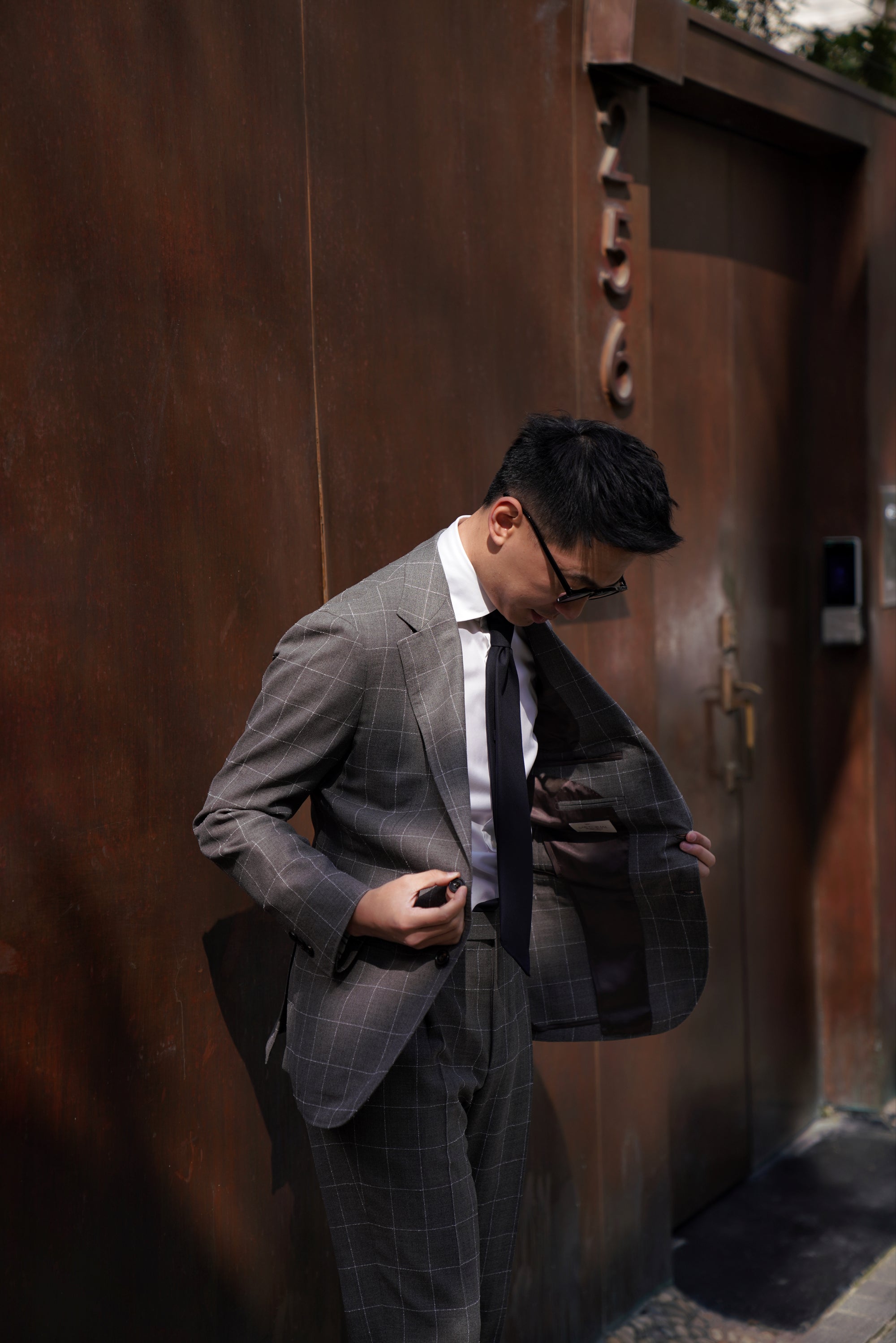 Fossil Windowpane Wool Suit #78