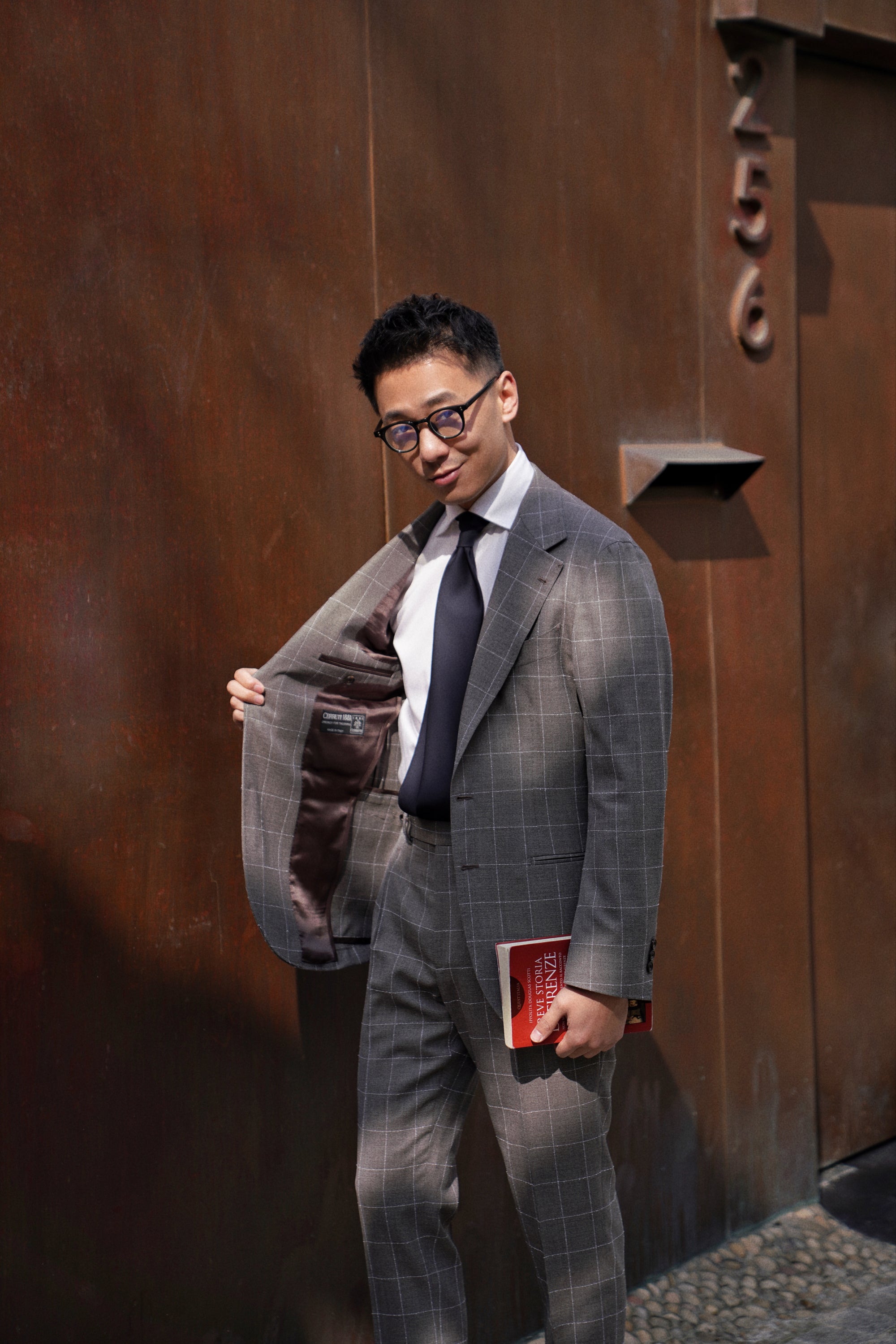 Fossil Windowpane Wool Suit #78
