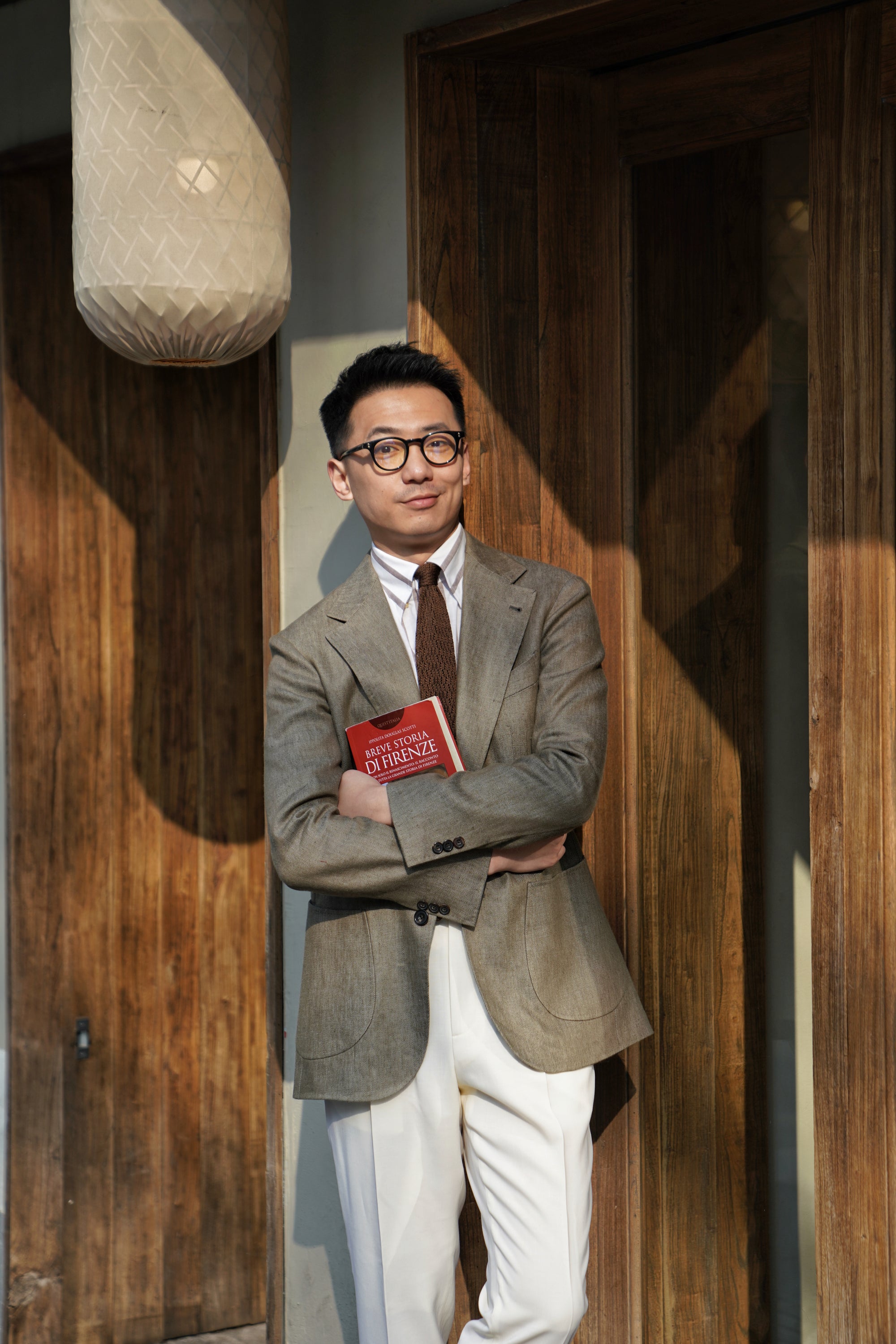 MTO Olive Wool Linen Twill Jacket #120