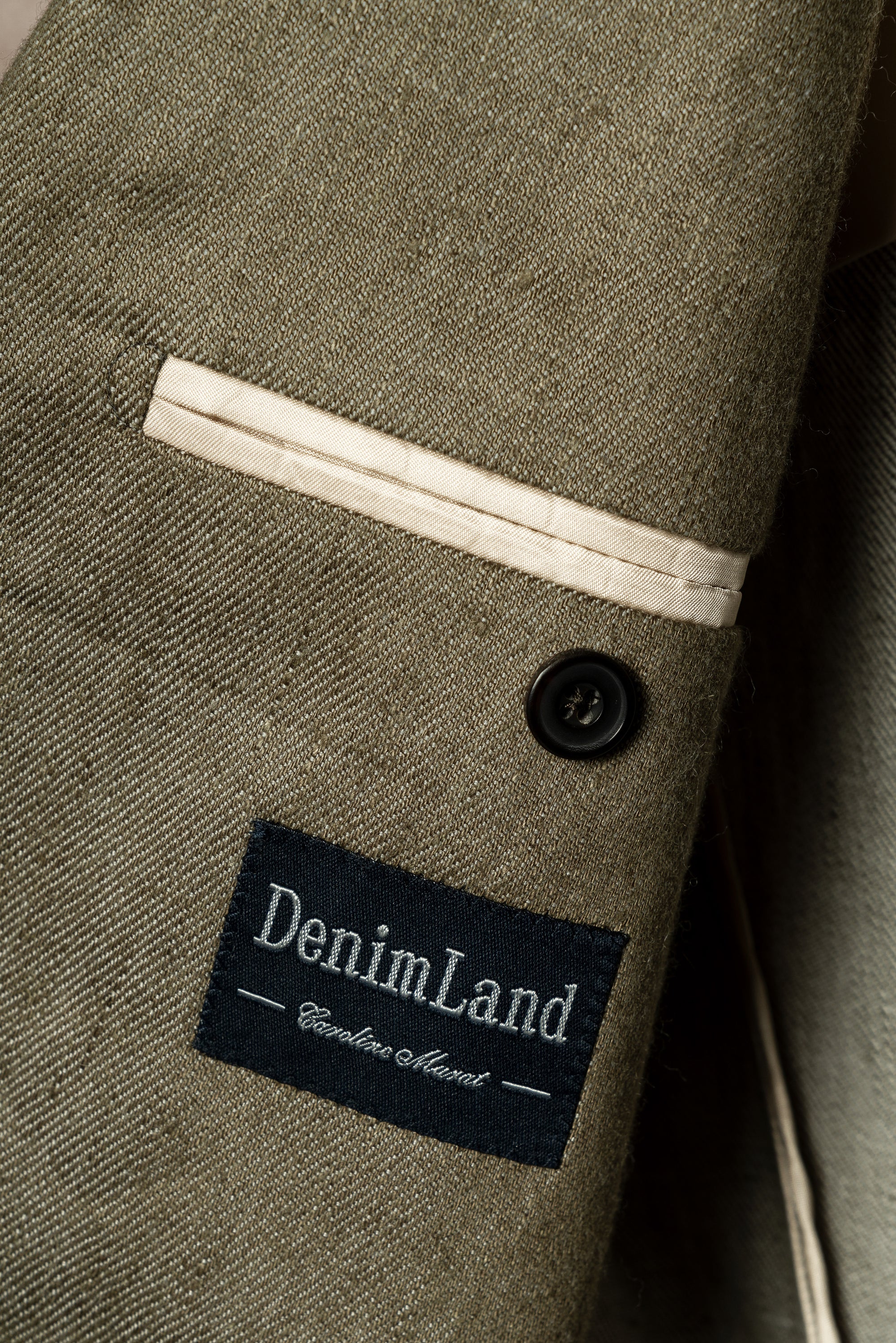 MTO Olive Wool Linen Twill Jacket #120