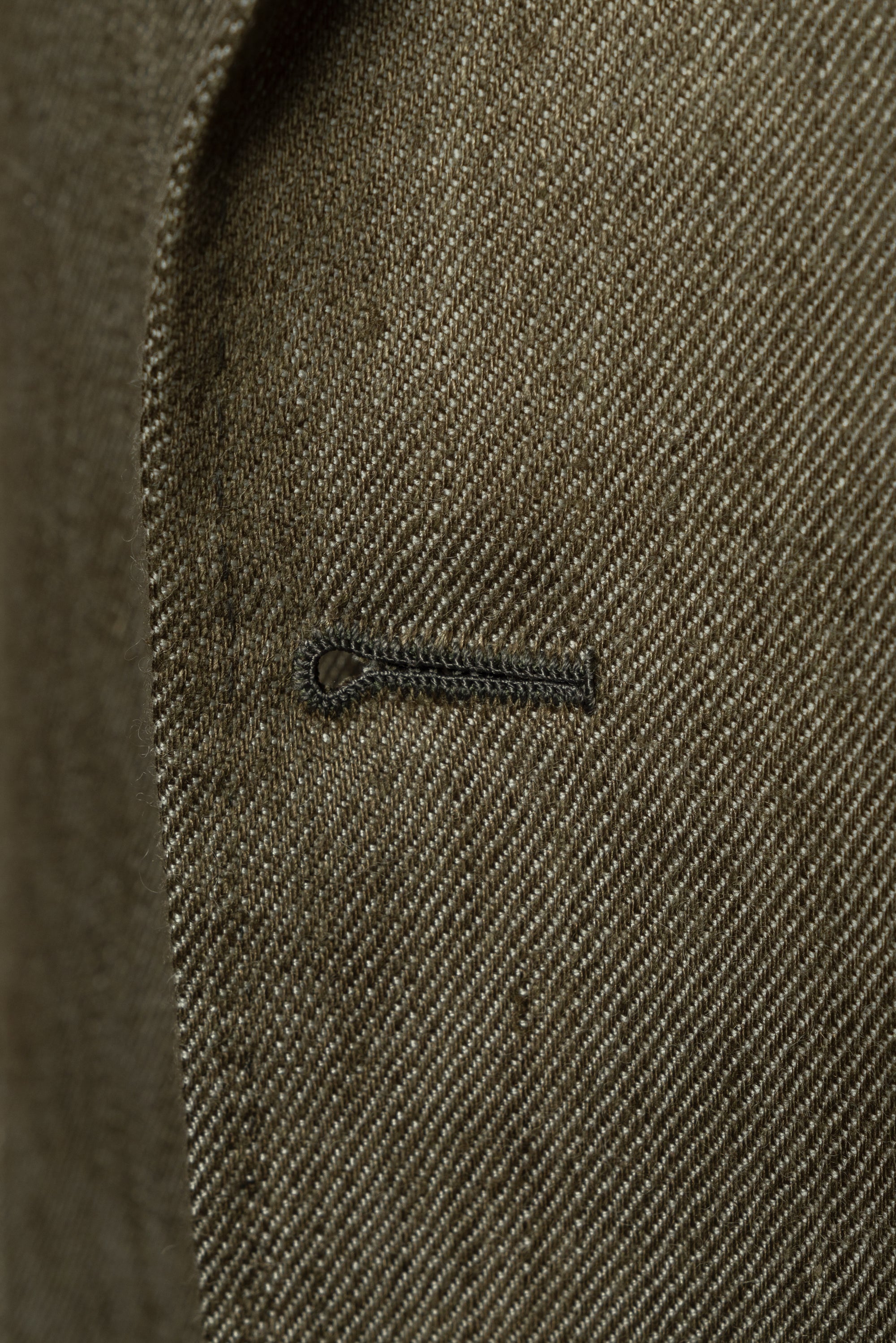 MTO Olive Wool Linen Twill Jacket #120