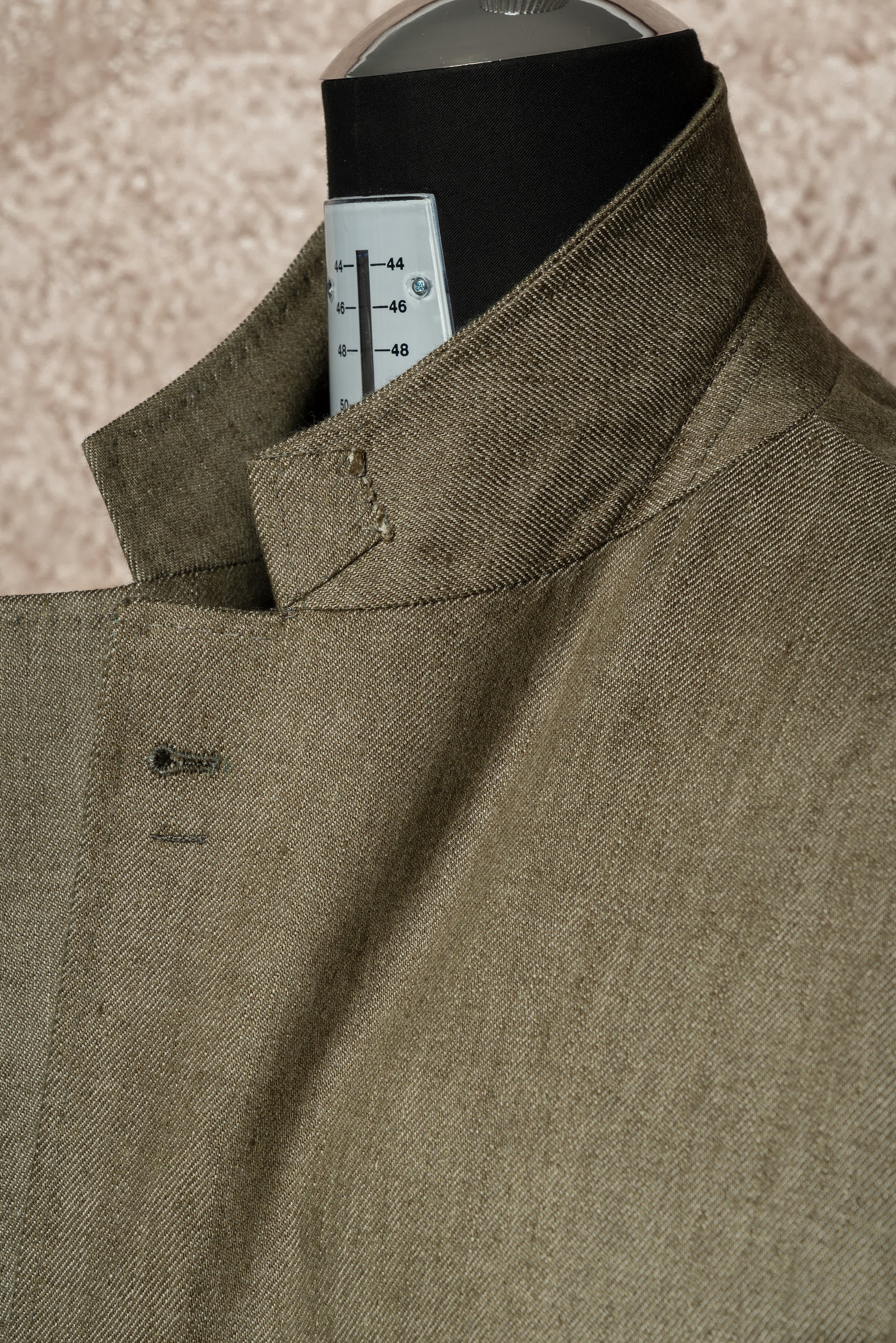 MTO Olive Wool Linen Twill Jacket #120